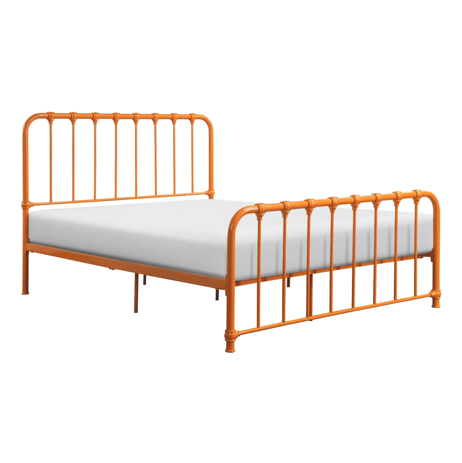 Bethany Orange Full Metal Platform Bed - Image 4