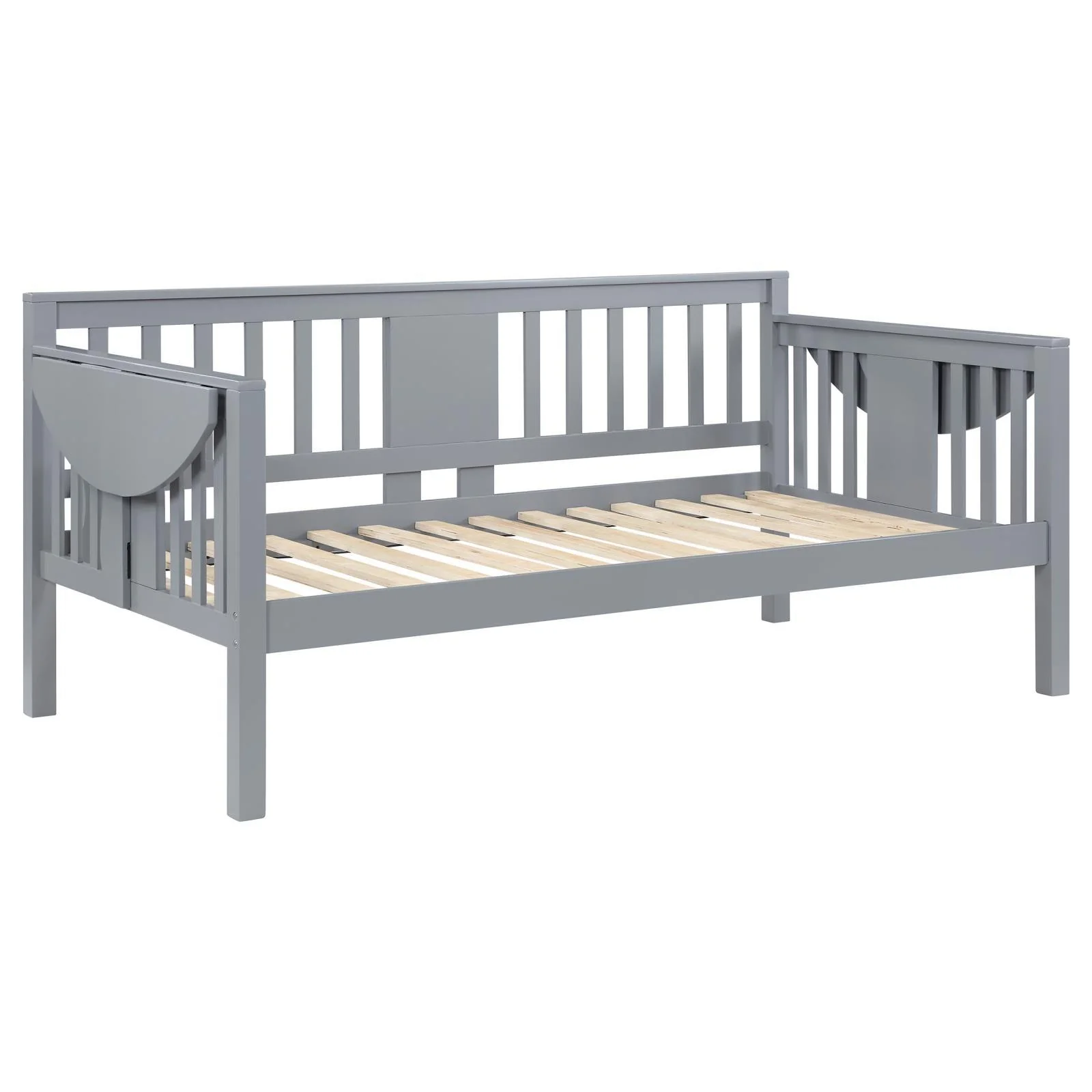 Bethany Wood Twin Daybed with Drop-down Tables Grey - Image 6
