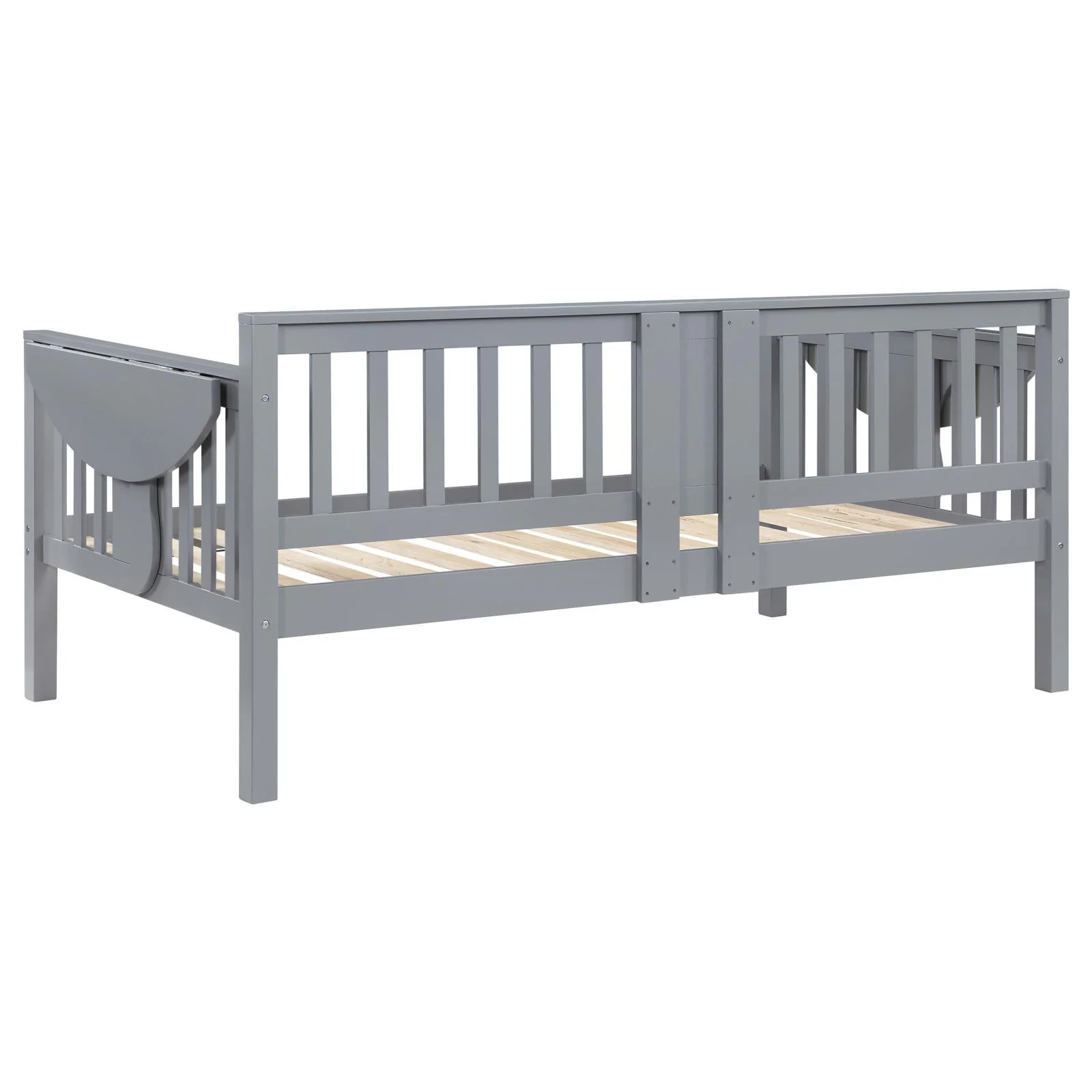 Bethany Wood Twin Daybed with Drop-down Tables Grey - Image 9