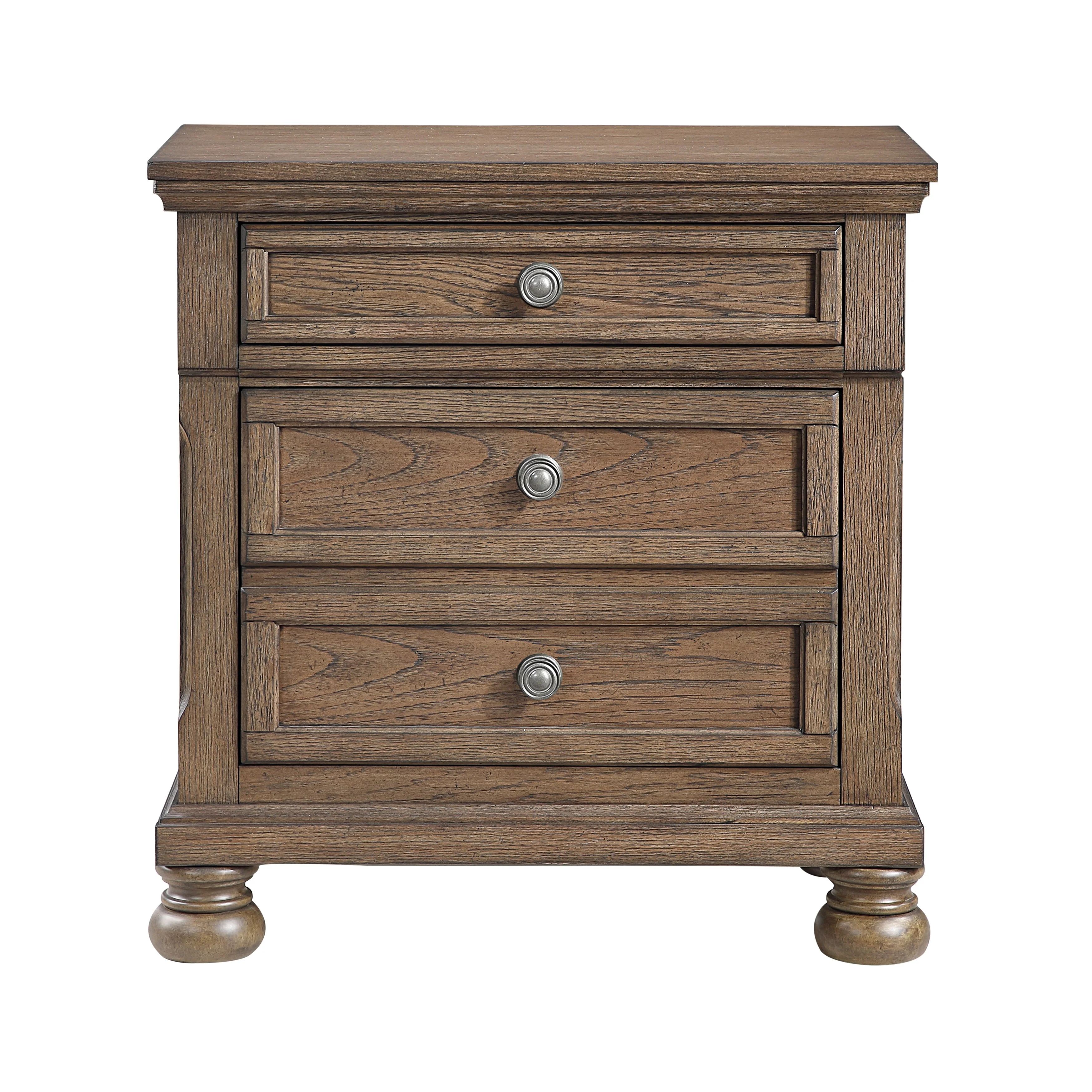 Bethel Antique Brown Nightstand