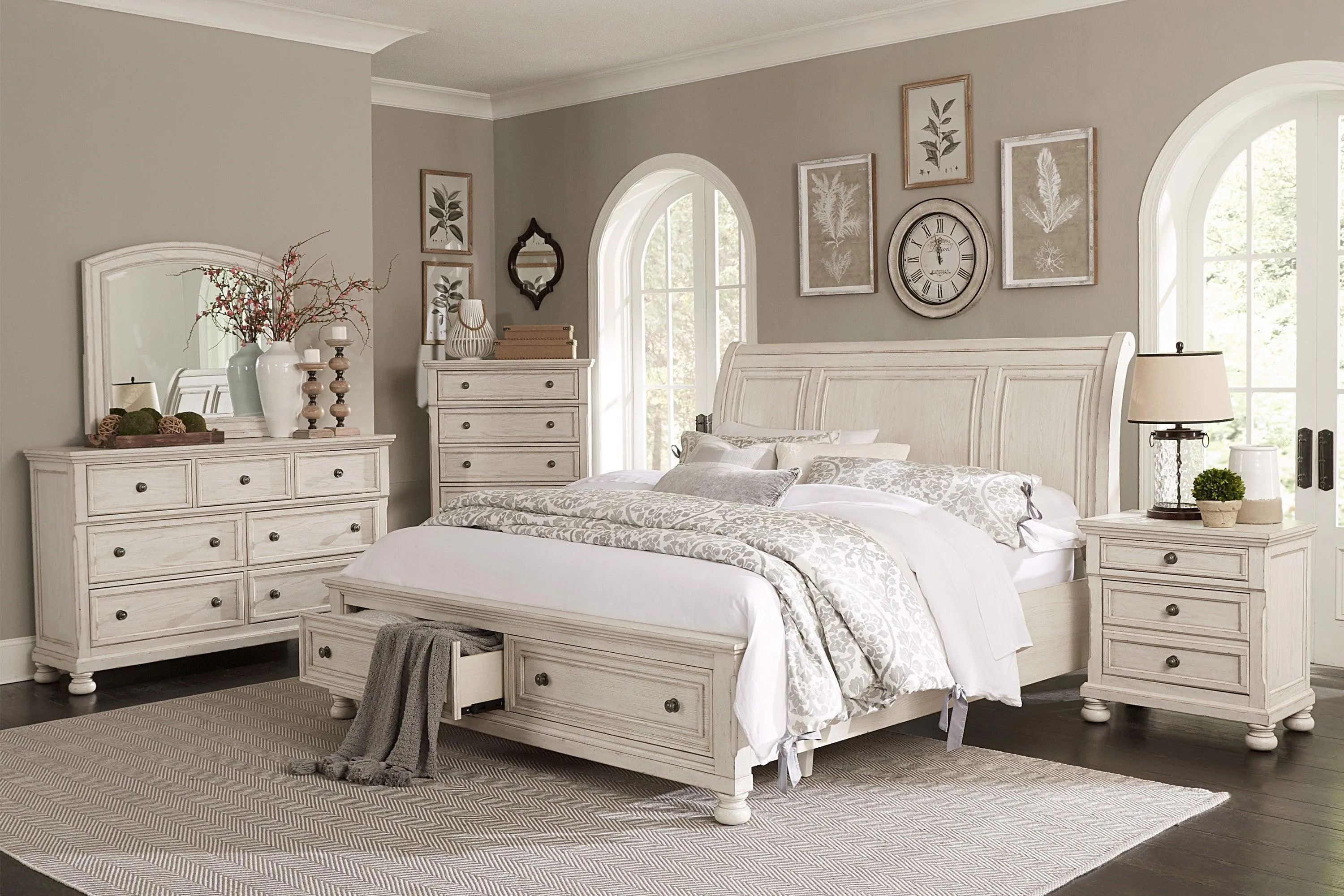 Bethel Wire Brushed White Dresser - Image 2
