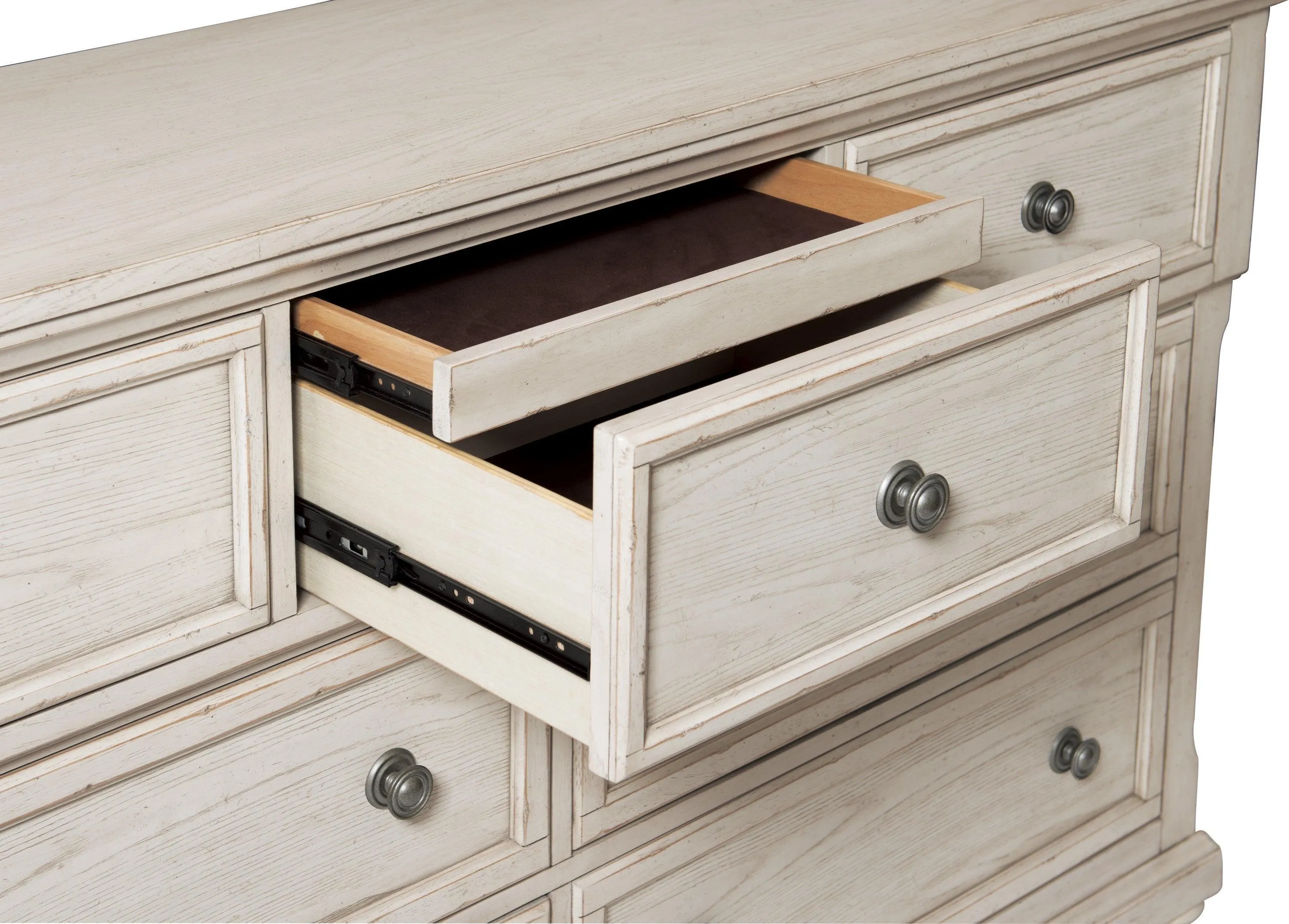 Bethel Wire Brushed White Dresser - Image 5