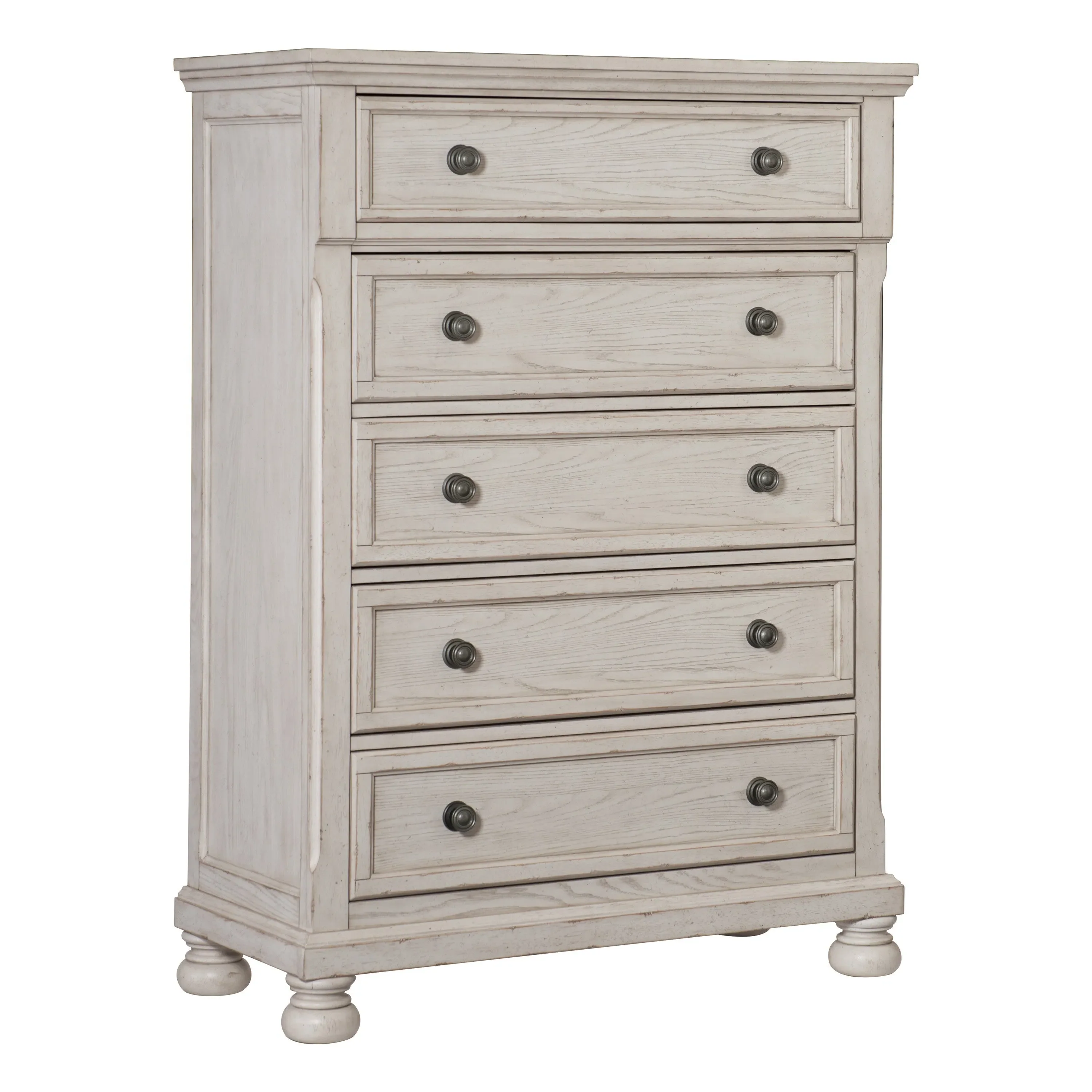 Bethel Wire Brushed White Sleigh Storage Platform Bedroom Set - Image 15