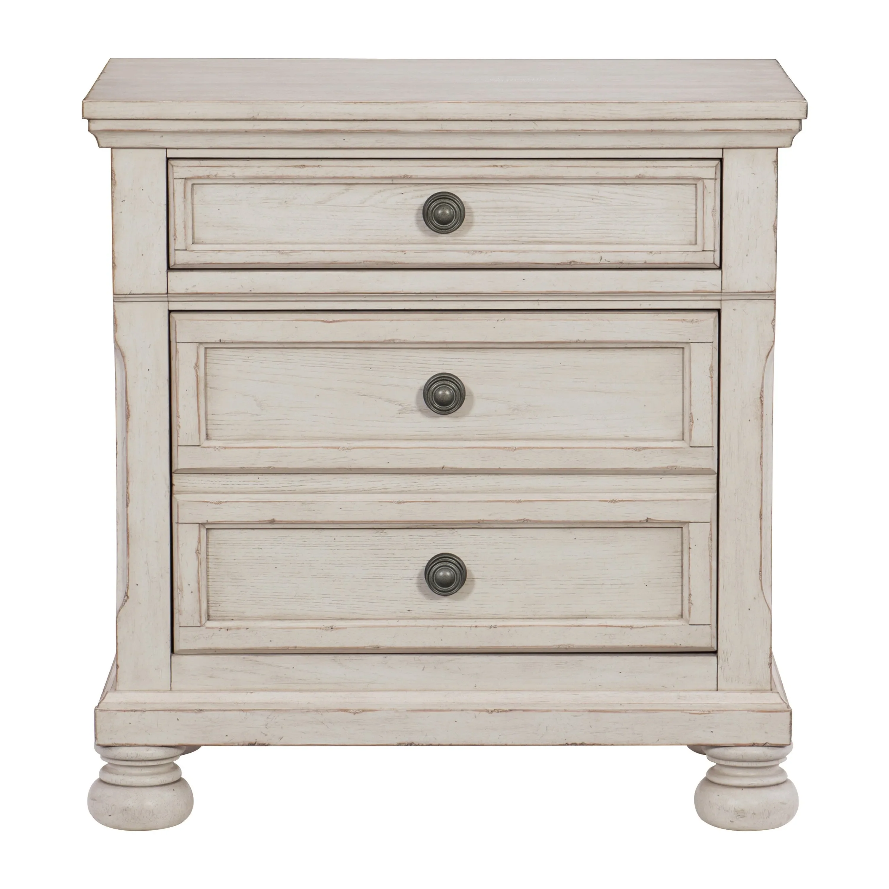 Bethel Wire Brushed White Sleigh Storage Platform Bedroom Set - Image 5