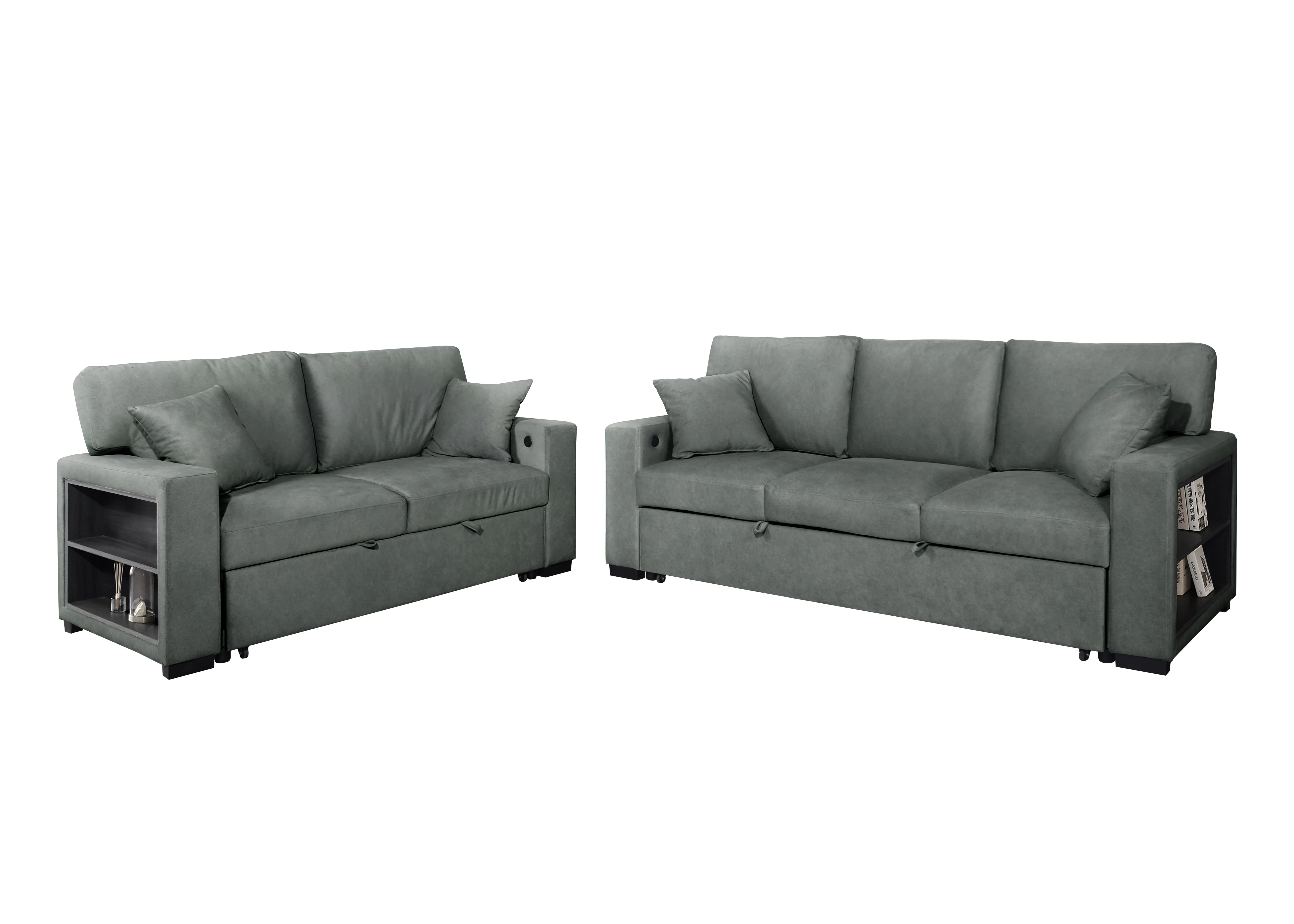 Bexley Grey Sofa and Loveseat - Image 6