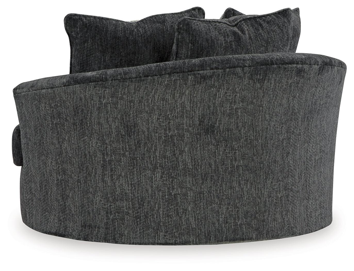 Biddeford Ebony Oversized Swivel Accent Chair - Image 5