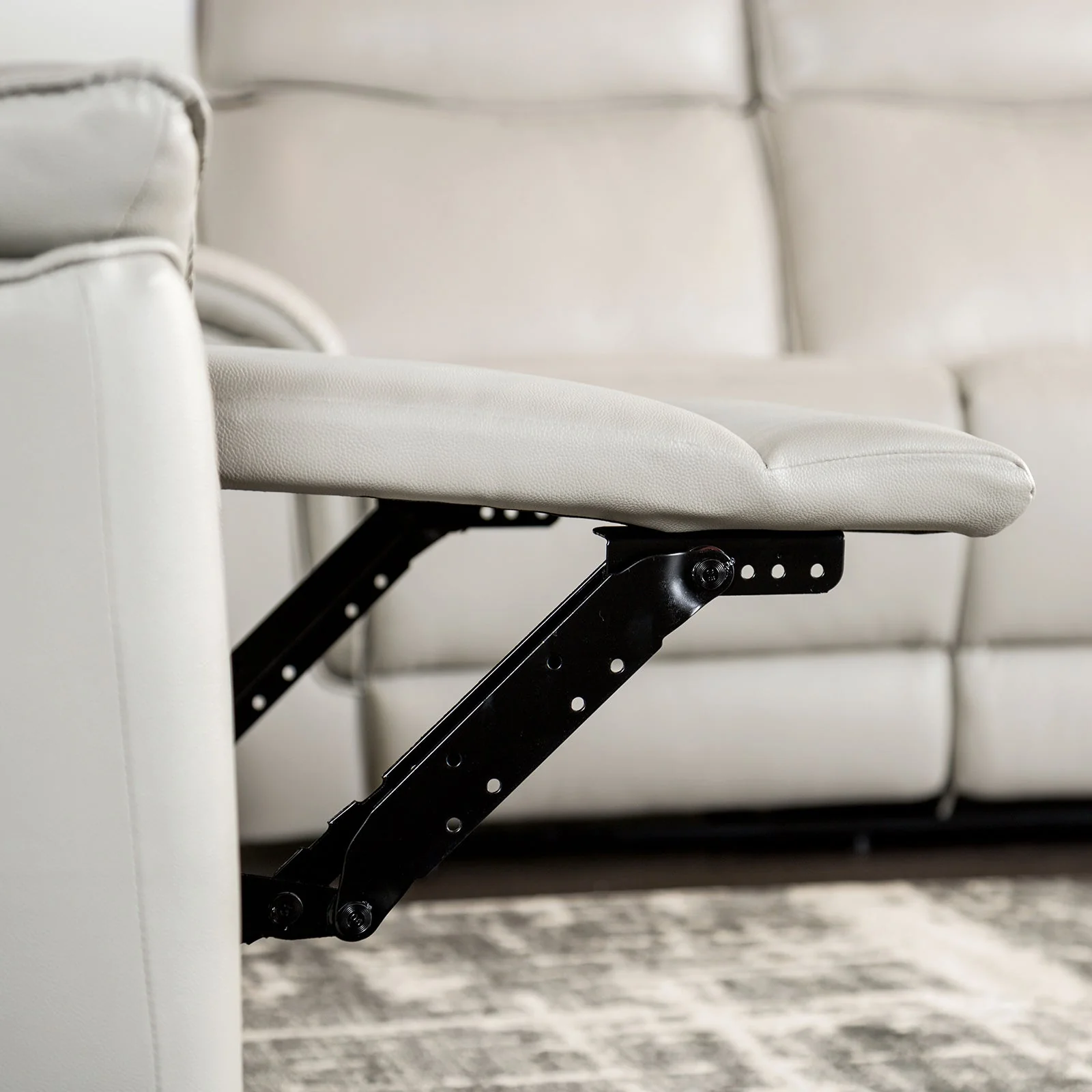 Bienne Taupe Upholstery Reclining Living Room Set - Image 6