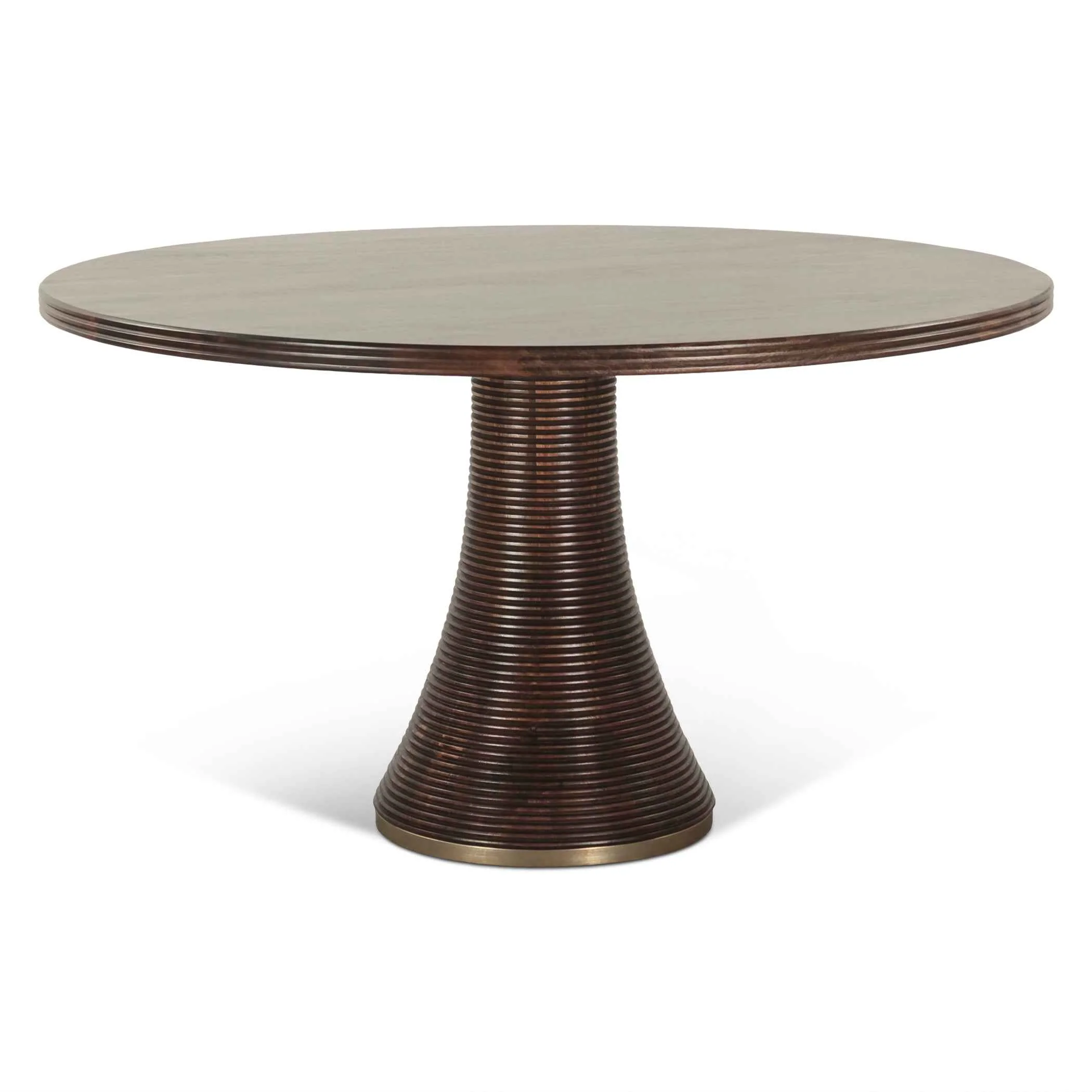 Bijou 54" Round Dining Table in Dark Sienna - Image 3