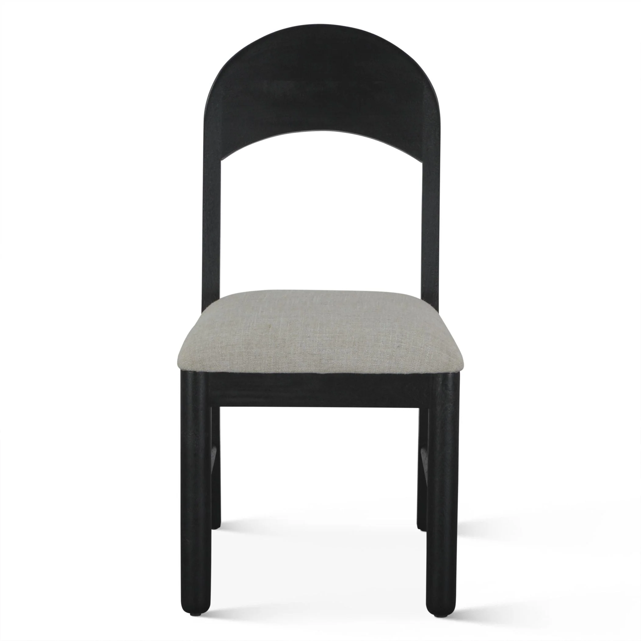Bilboa 18" Upholstered Dining Chair in Distressed Black, Set of 2 - Image 2