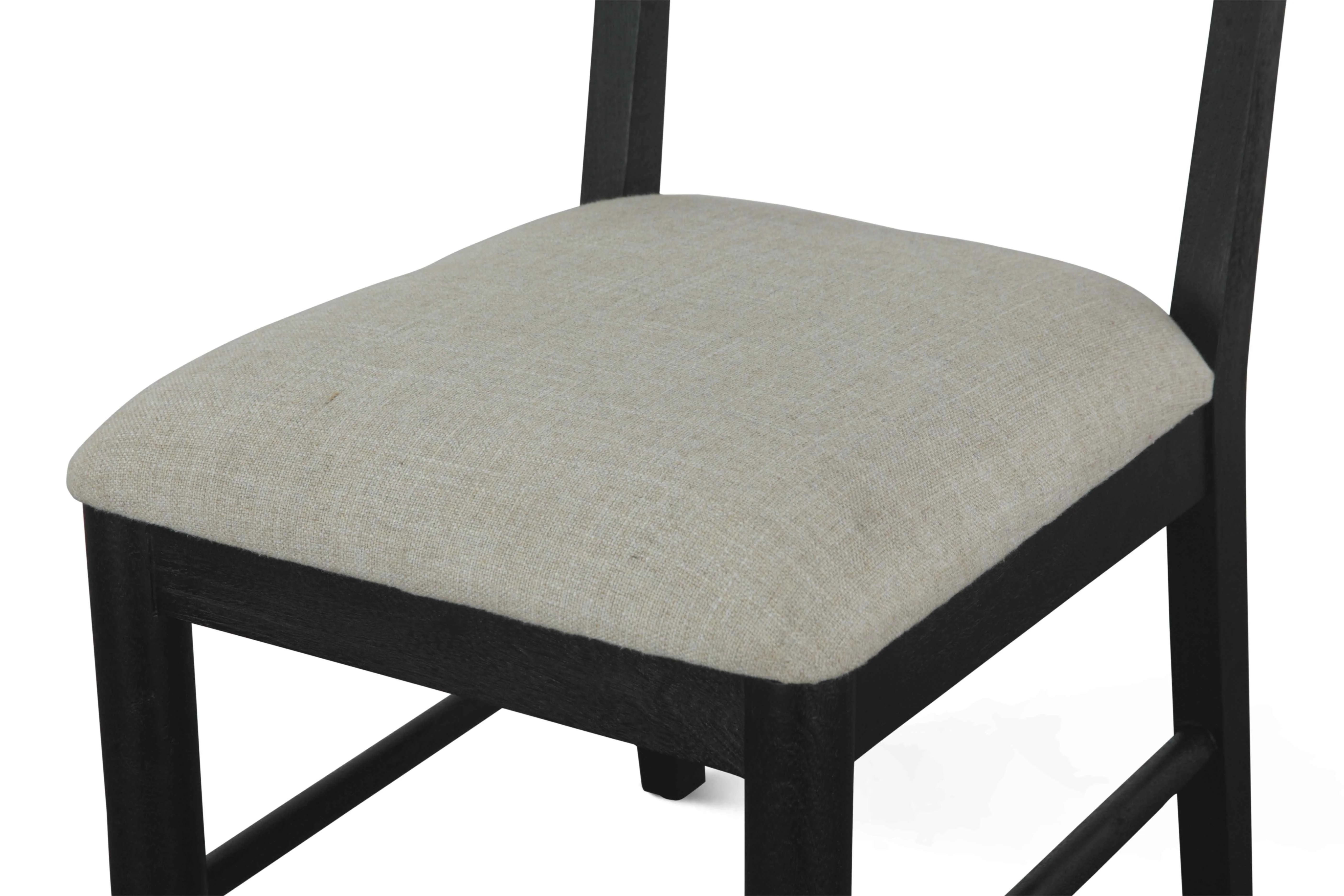 Bilboa 18" Upholstered Dining Chair in Distressed Black, Set of 2 - Image 5