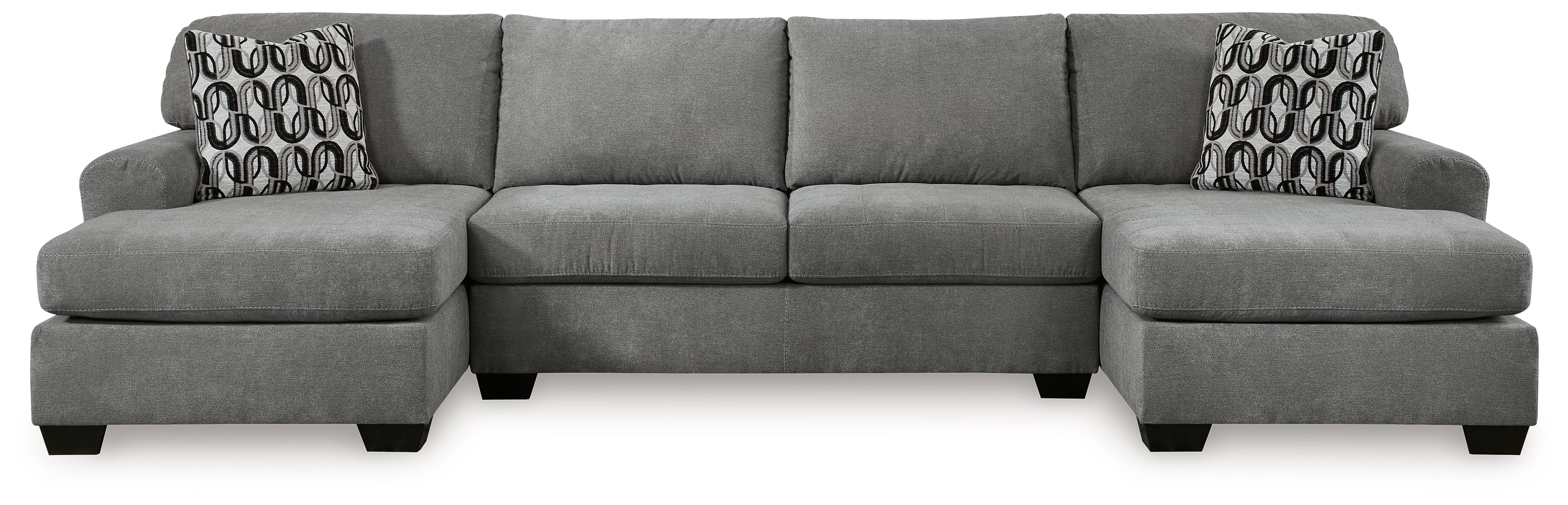 Birkdale Court Gray 3-Piece Double Chaise Sectional - Image 2