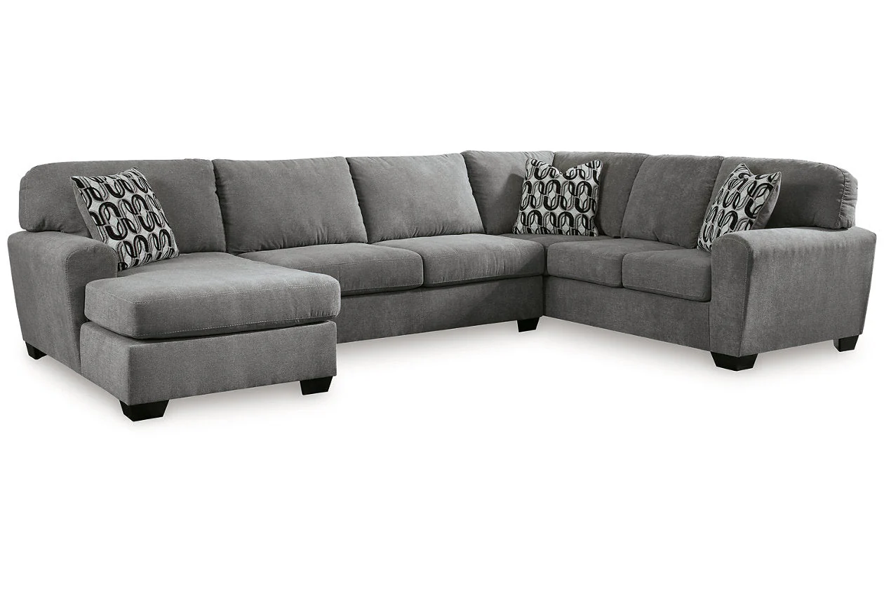 Birkdale Court Gray 3-Piece Left Arm Facing (LAF) Chaise Sectional - Image 2