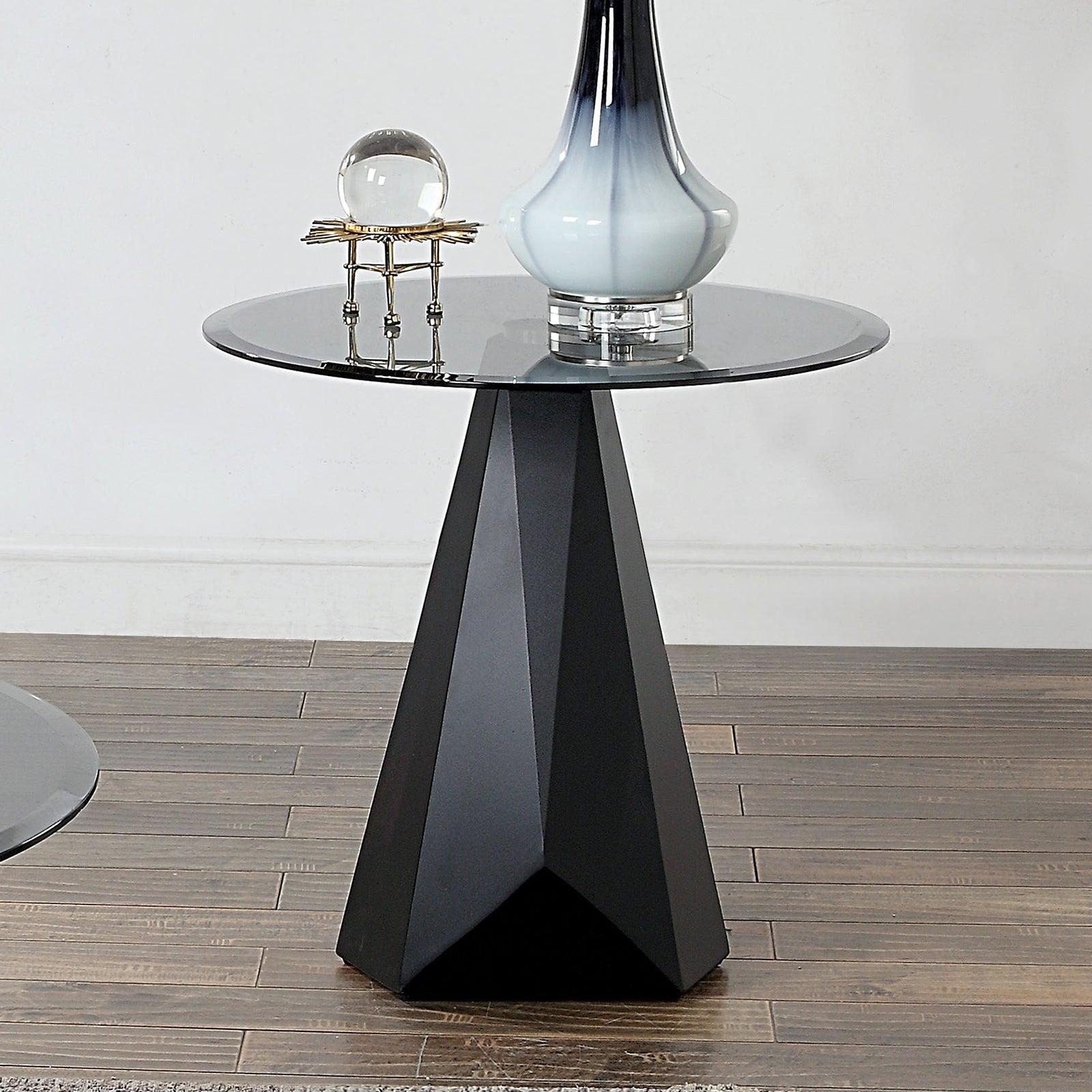Bishop Black/Gray End Table