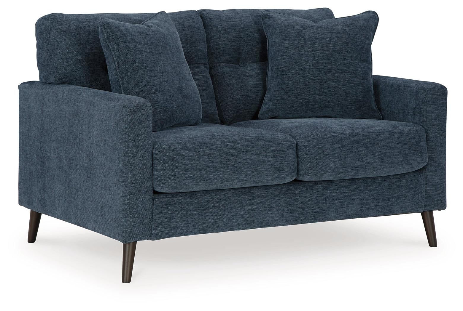 Bixler Navy Loveseat - Image 2