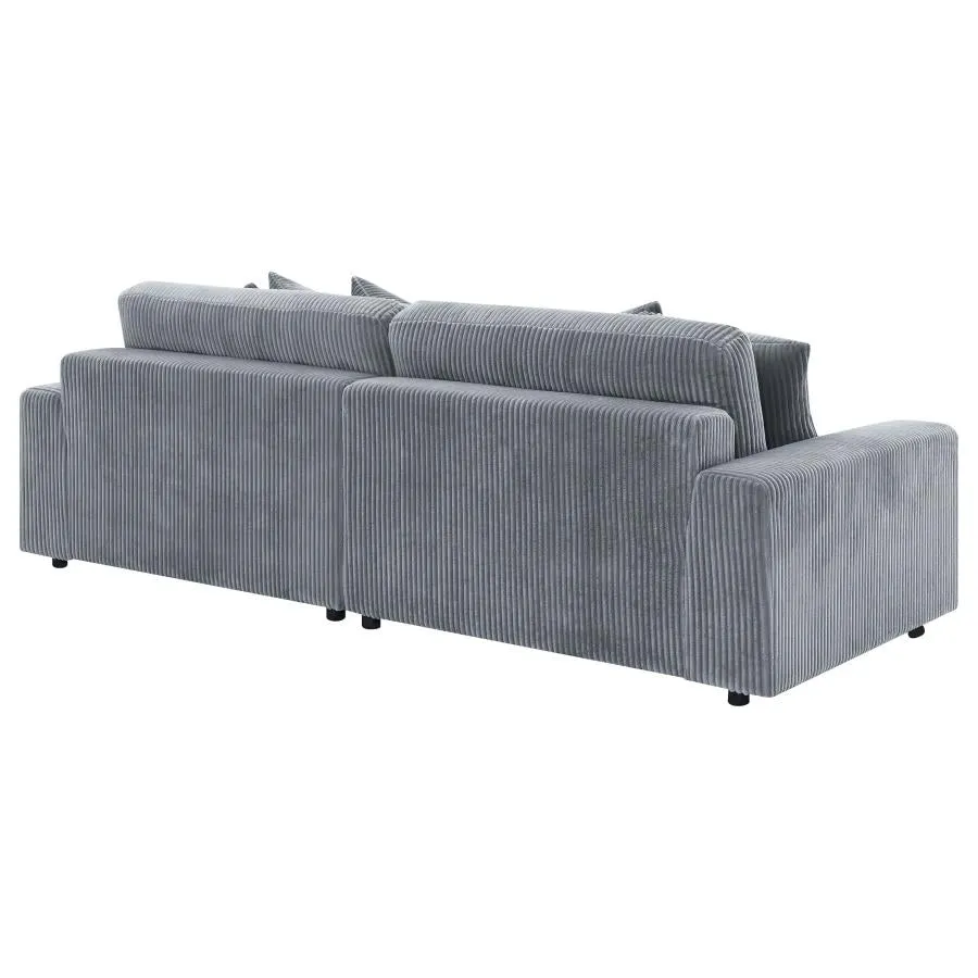 Blaine Fog 2-Piece Upholstered Reversible Chaise Sectional - Image 7