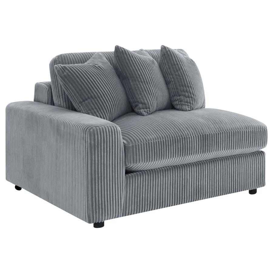 Blaine Fog 3-Piece Upholstered Reversible Chaise Sectional - Image 10
