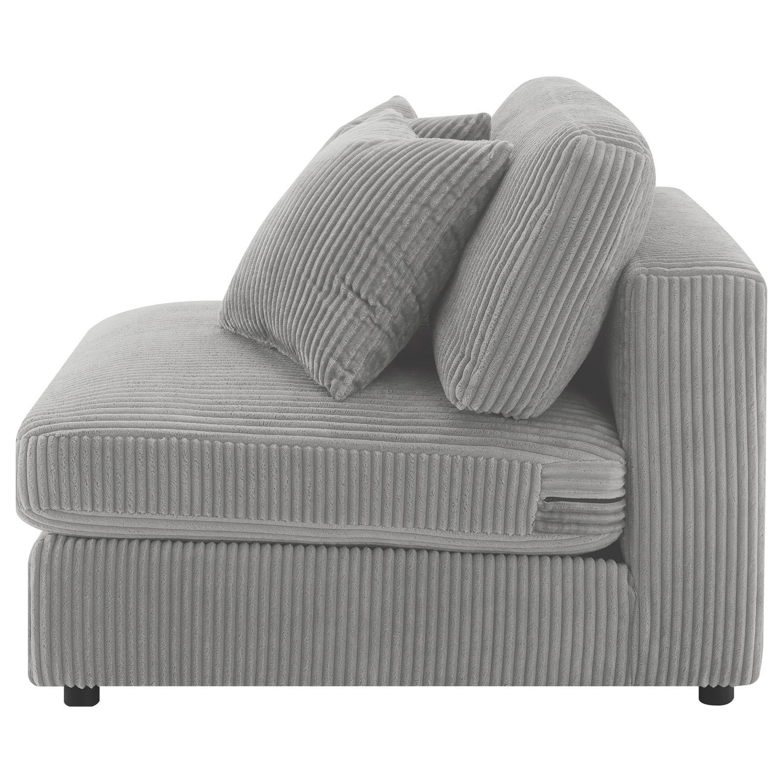 Blaine Fog Upholstered Armless Chair - Image 4