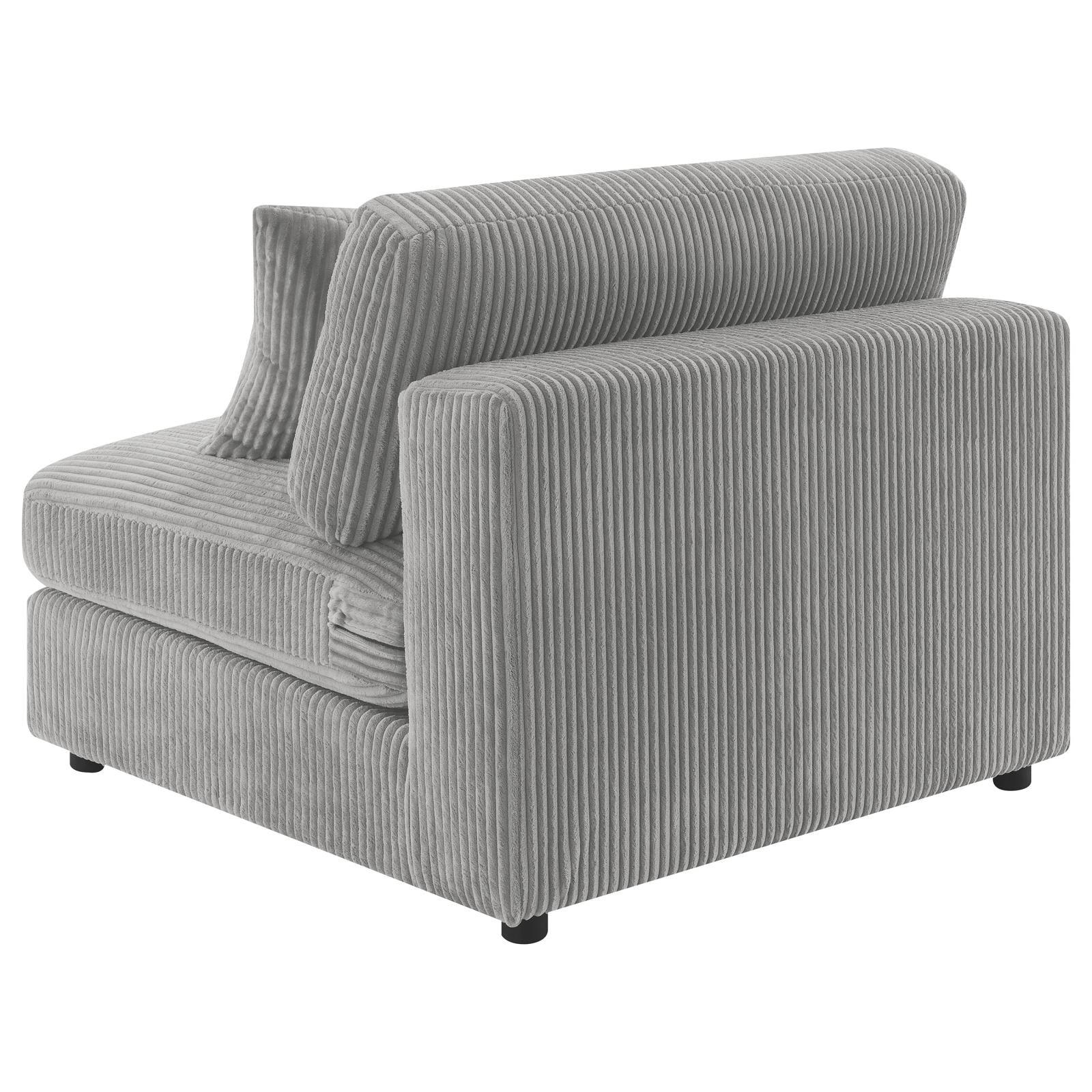Blaine Fog Upholstered Armless Chair - Image 5