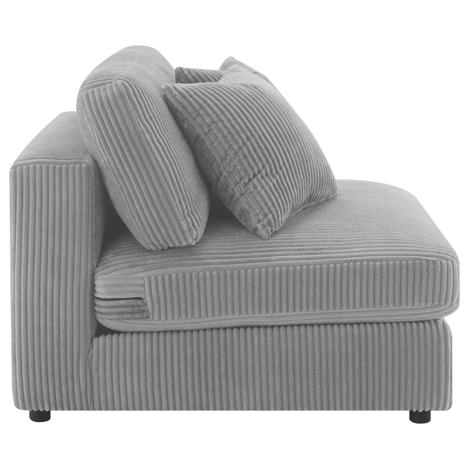Blaine Fog Upholstered Armless Chair - Image 7