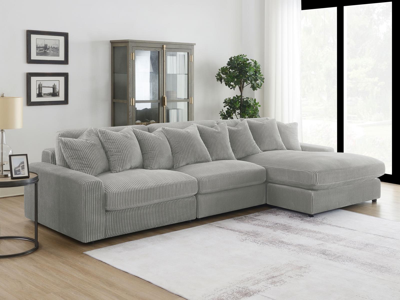 Blaine Fog Upholstered Armless Chair - Image 9