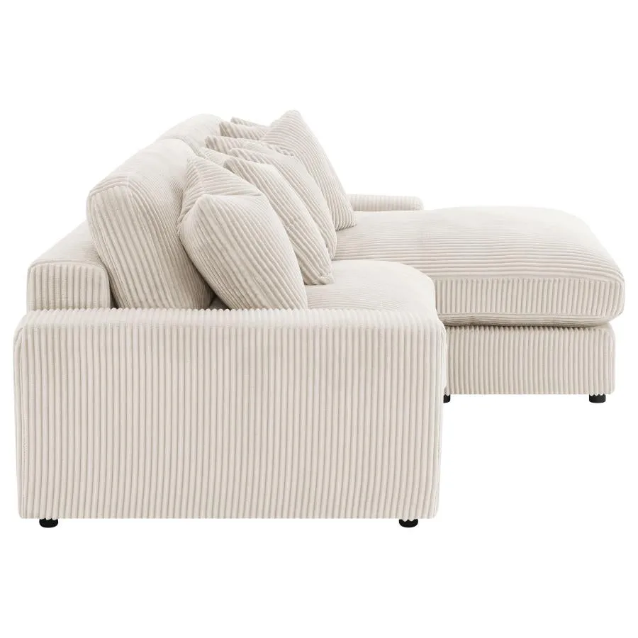 Blaine Sand 2-Piece Upholstered Reversible Chaise Sectional - Image 8