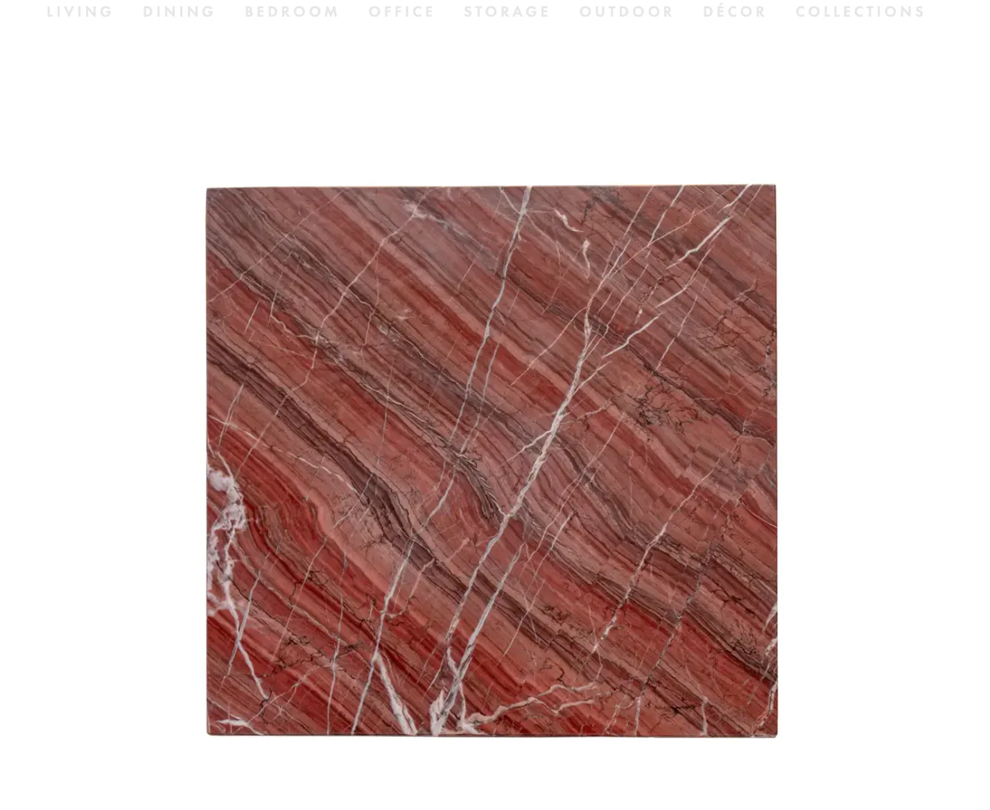 Blair Accent Table Rosso Levanto Marble - Image 7