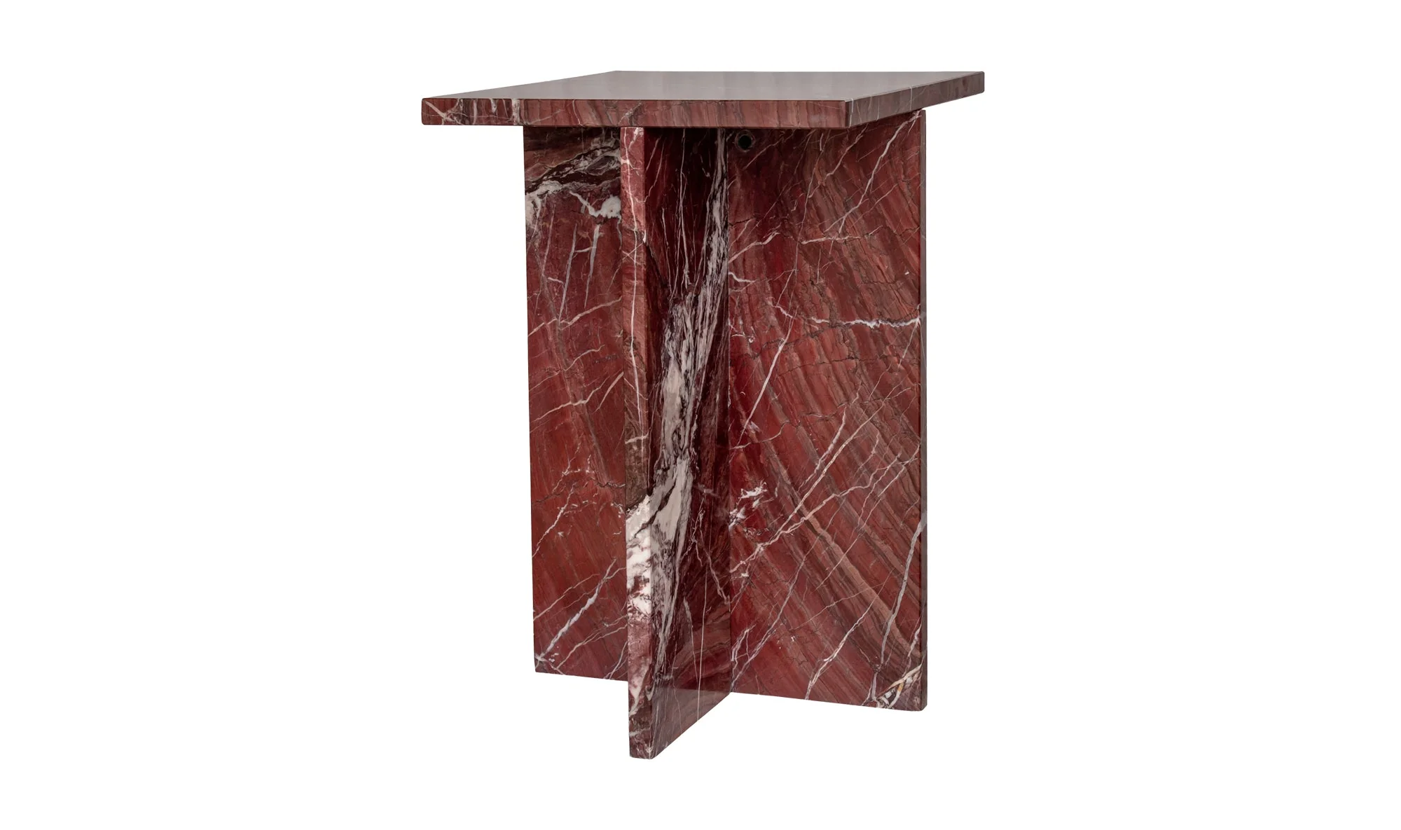 Blair Accent Table Rosso Levanto Marble - Image 3