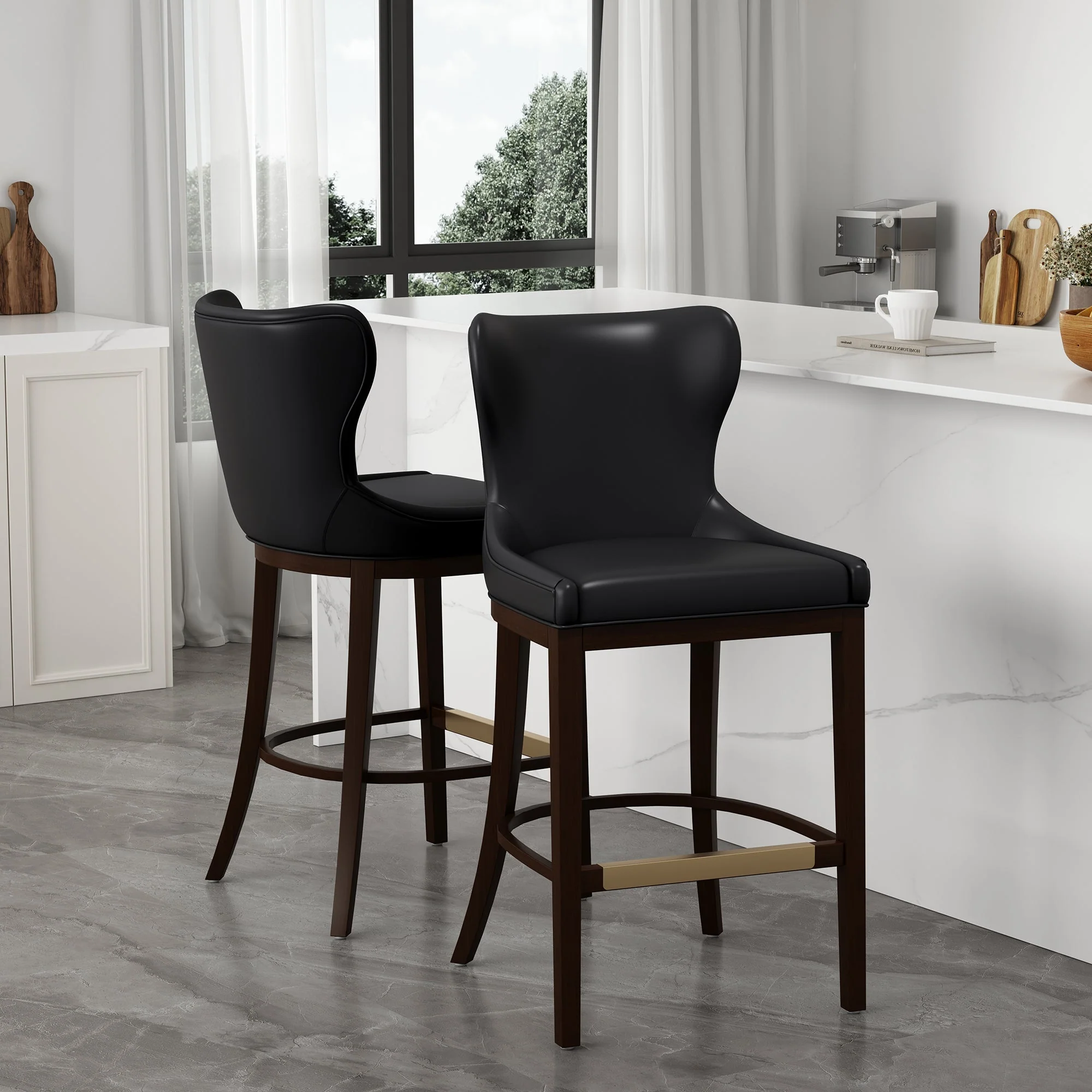Blair Barstool in Black (set of 2) - Image 2