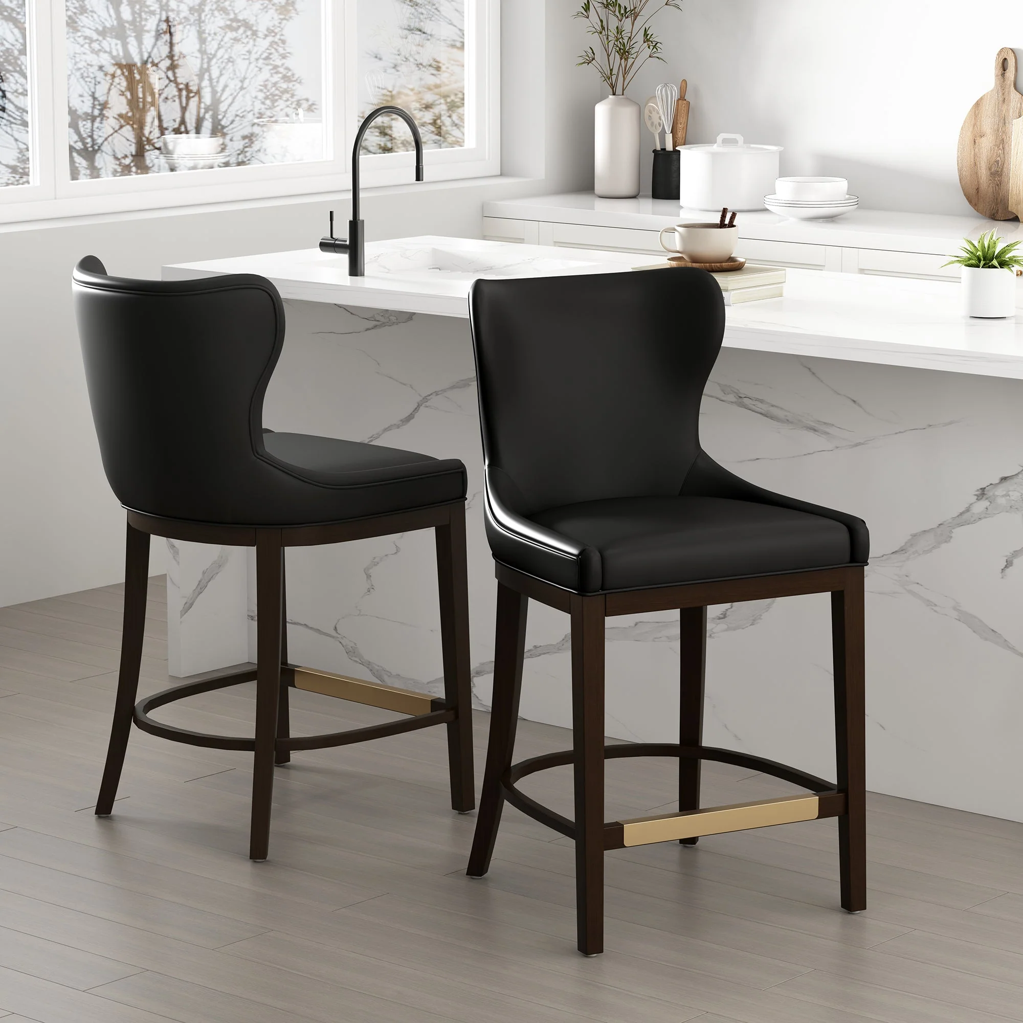 Blair Counter Stool in Black (set of 2) - Image 2