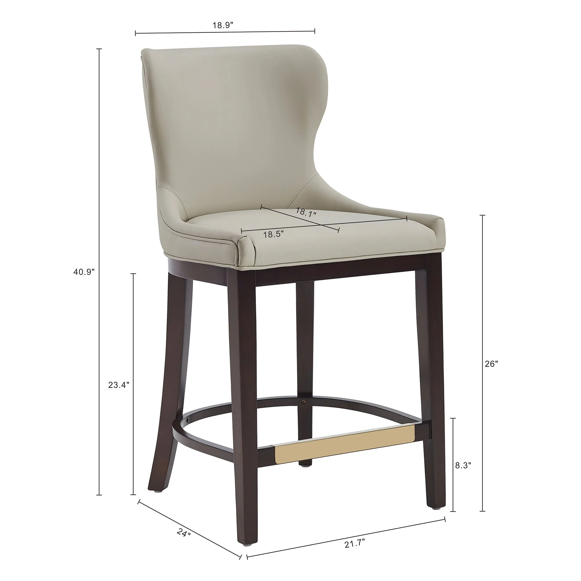 Blair Counter Stool in Stone (set of 3) - Image 3