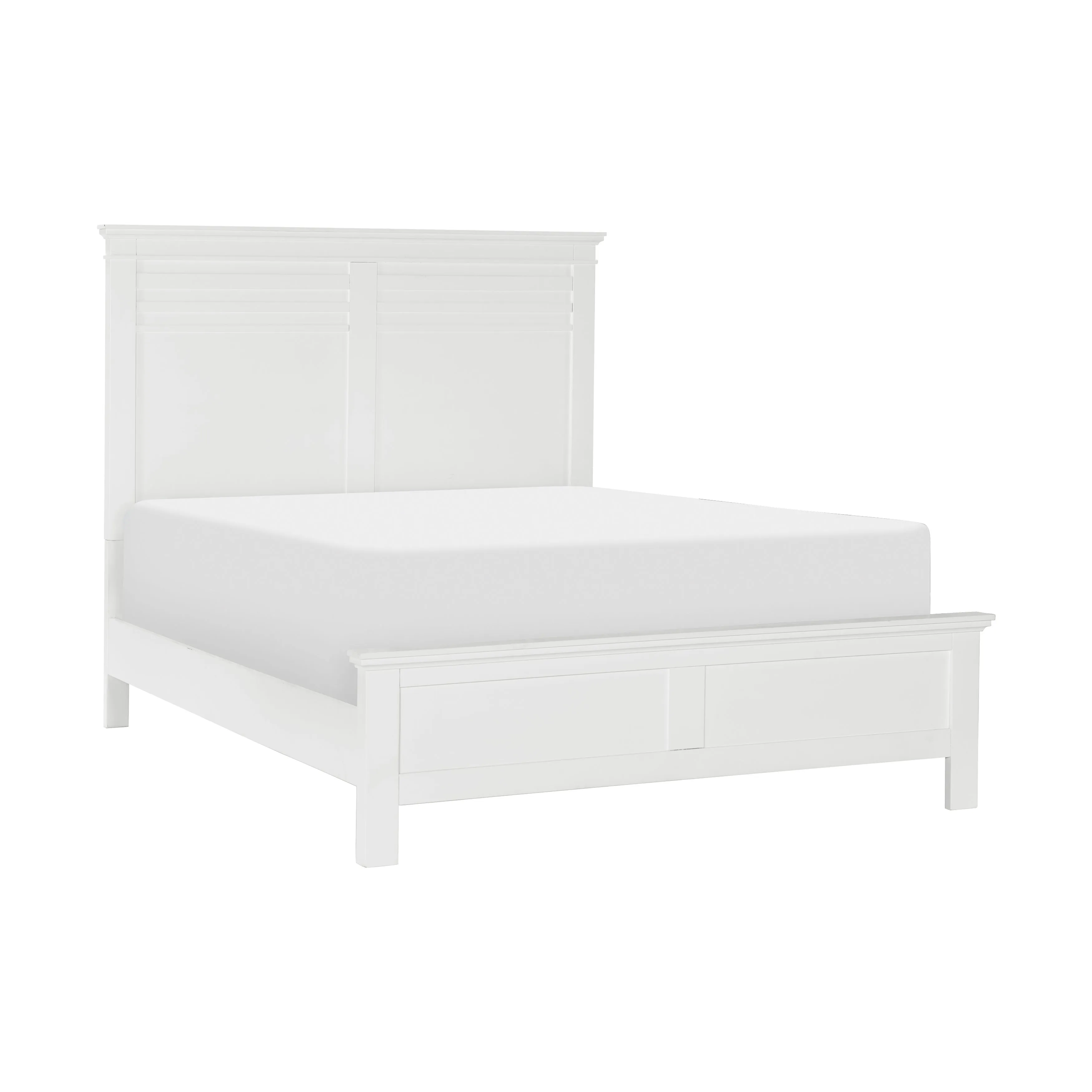 Blaire Farm White Queen Panel Bed