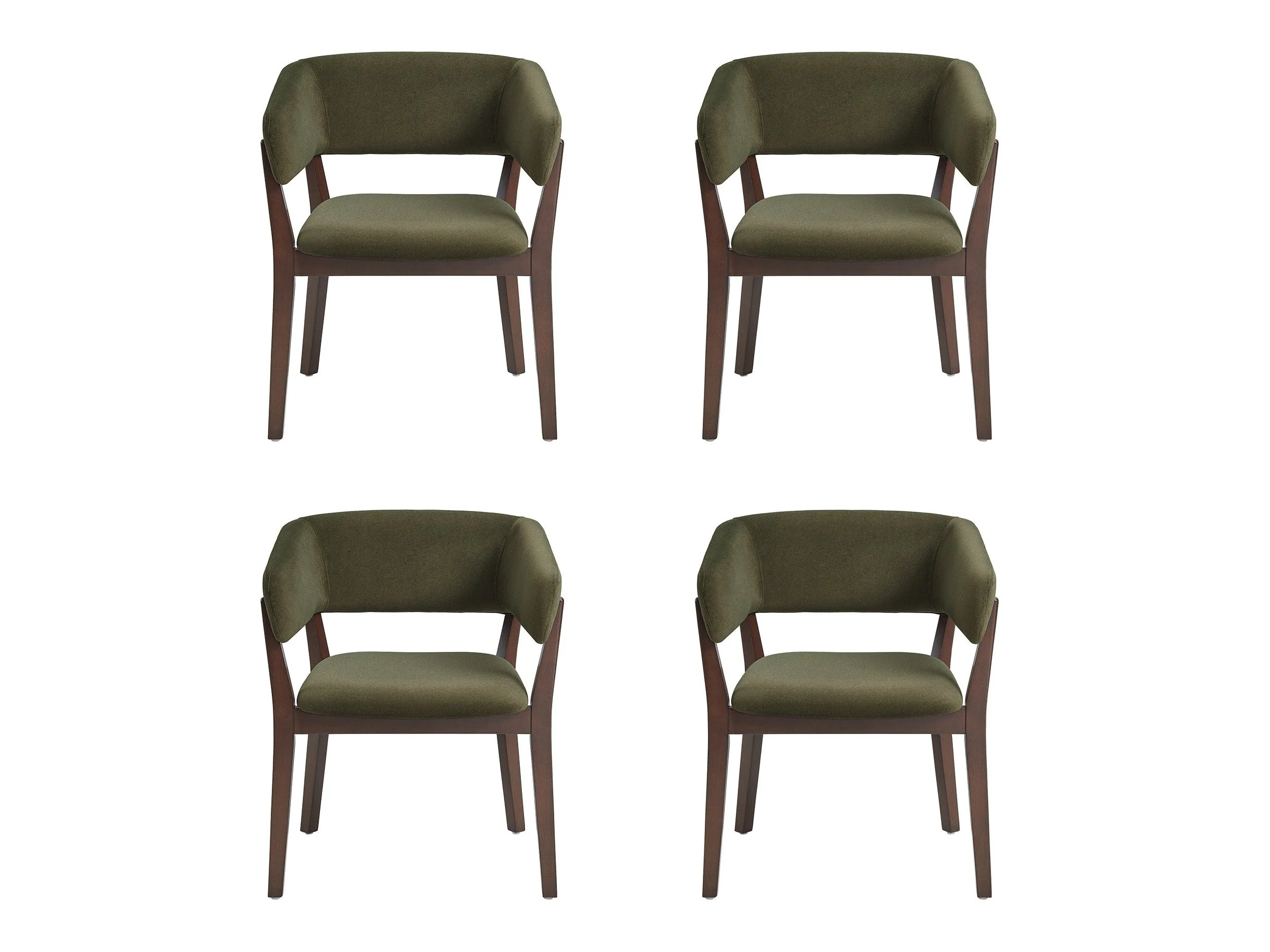 Blake Dining Armchair in Green (set of 4)