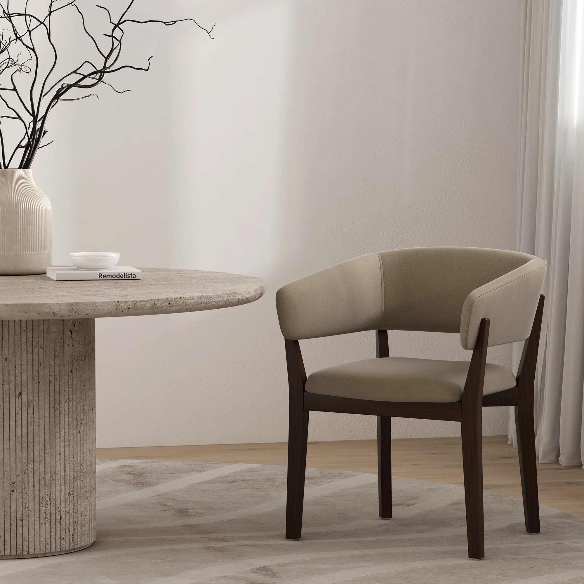 Blake Dining Armchair in Linen - Image 2