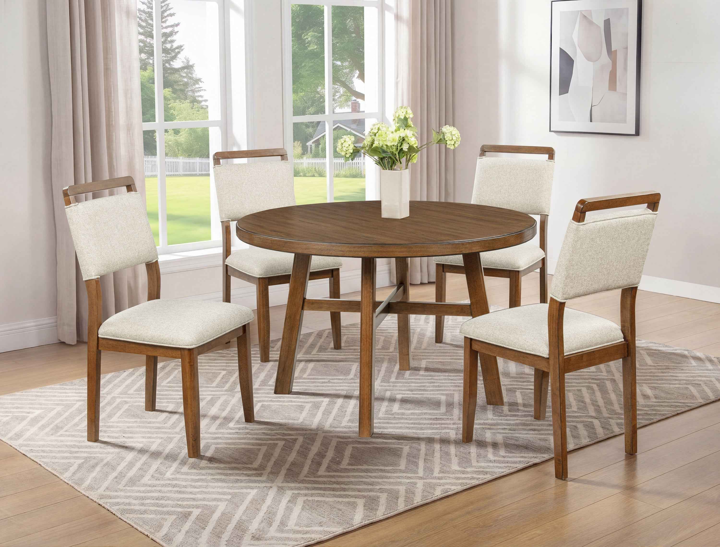 Blanche Brown/Beige Dining Side Chair, Set of 2 - Image 3