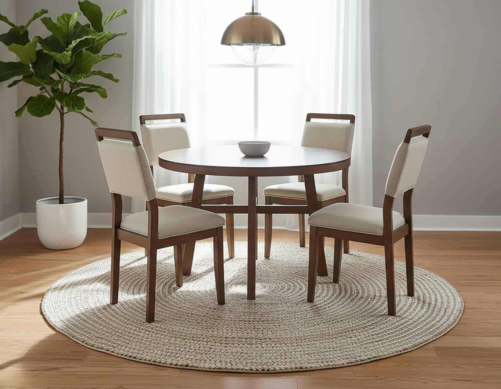 Blanche Brown/Beige Dining Side Chair, Set of 2 - Image 4