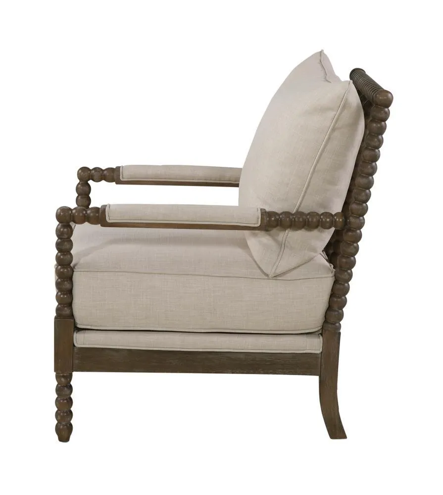 Blanchett Oatmeal/Natural Cushion Back Accent Chair - Image 4