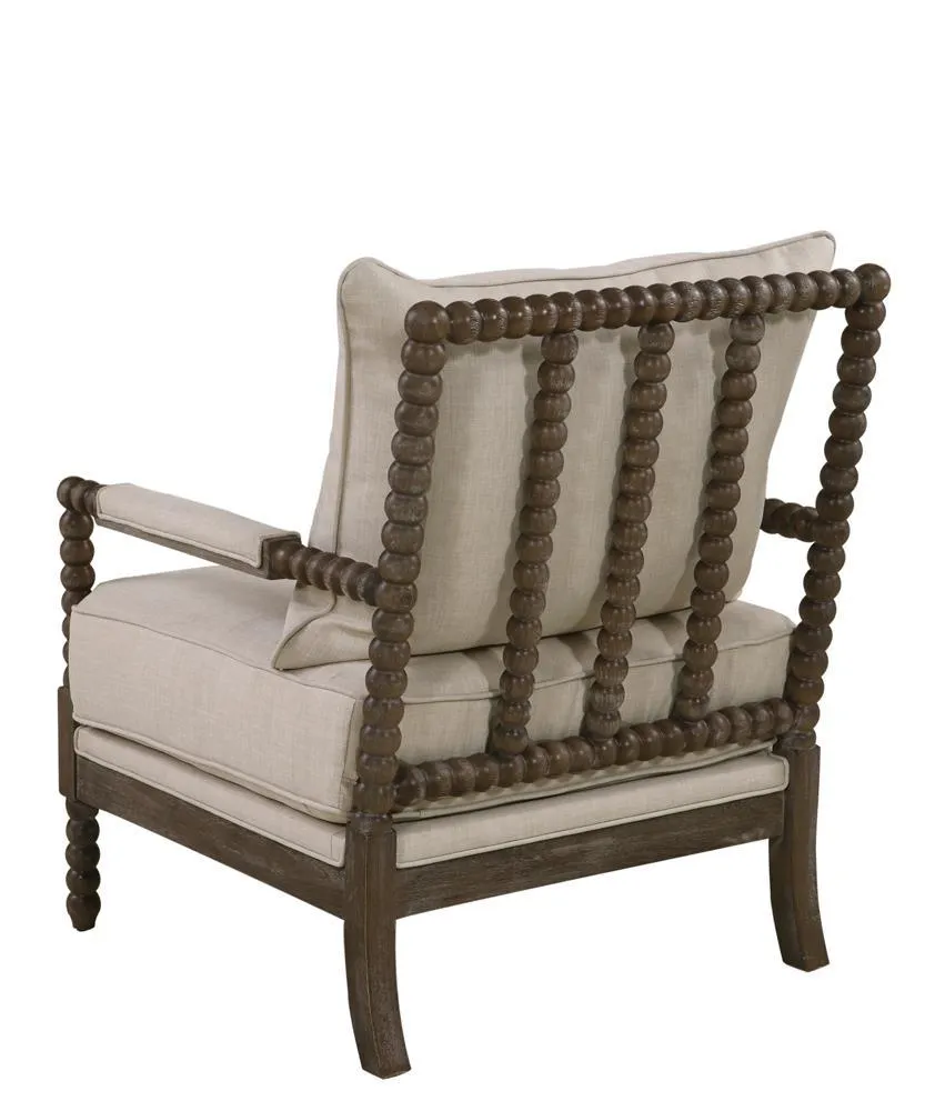 Blanchett Oatmeal/Natural Cushion Back Accent Chair - Image 7