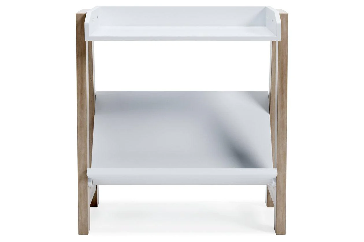 Blariden White/Tan Small Bookcase - Image 3