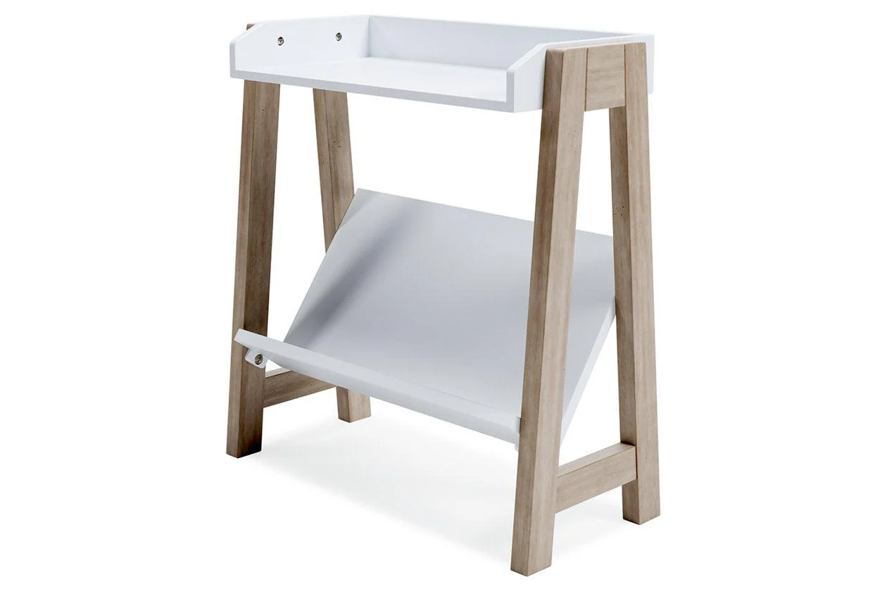 Blariden White/Tan Small Bookcase - Image 4