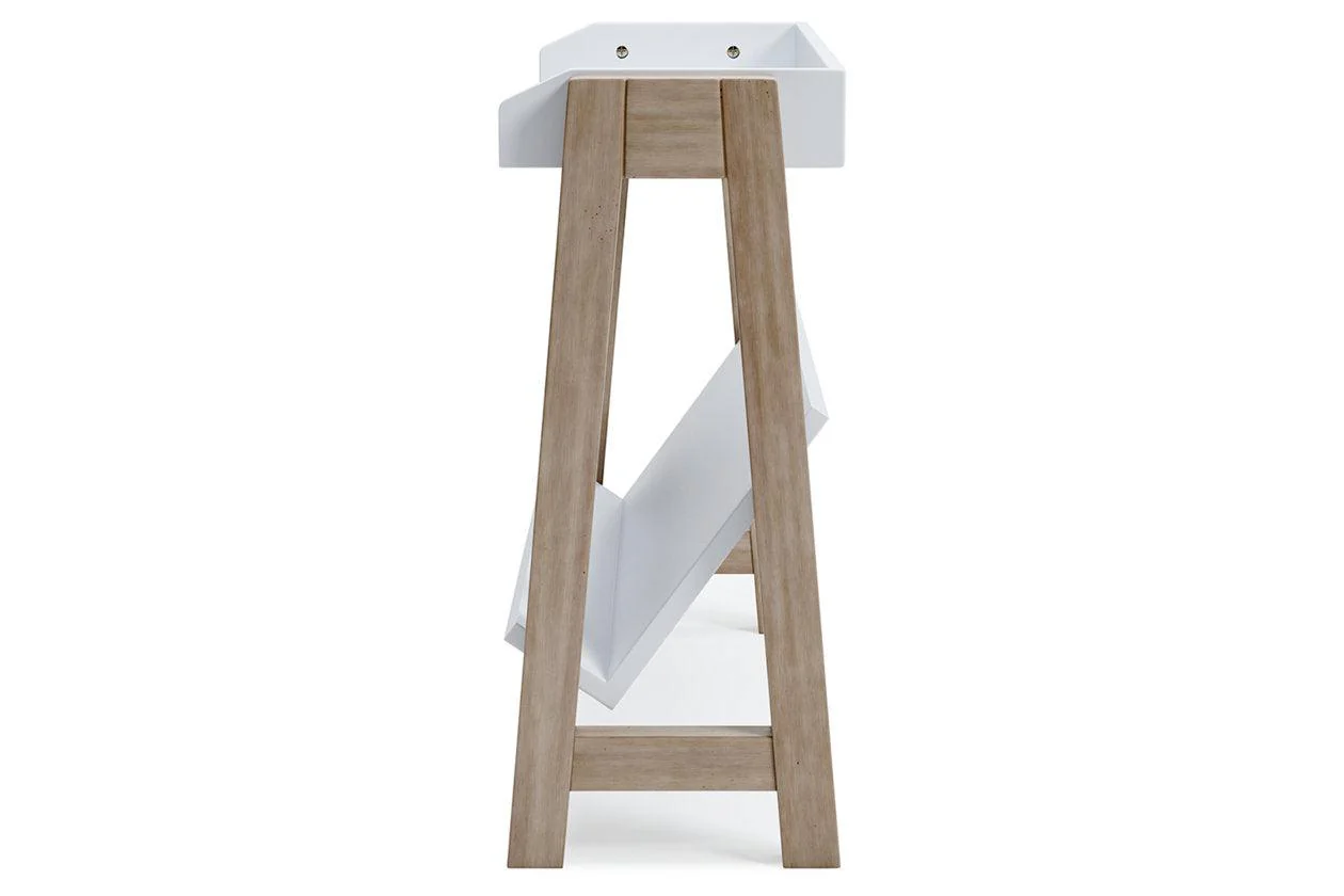 Blariden White/Tan Small Bookcase - Image 7