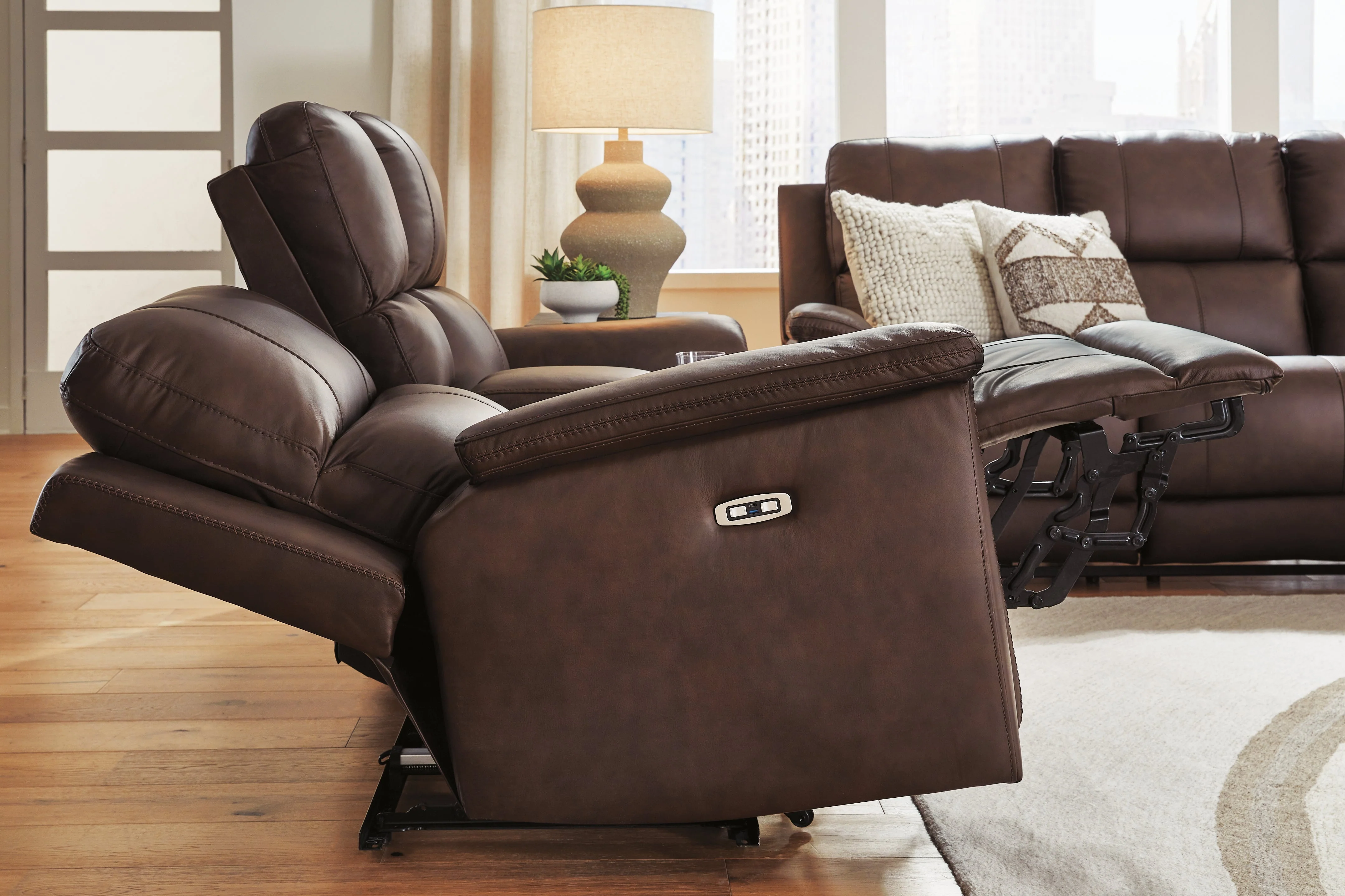 Bleckley Espresso Power Reclining Sofa and Loveseat - Image 5