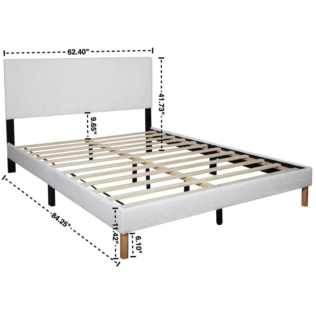 Bliss White King Platform Bed - Image 4