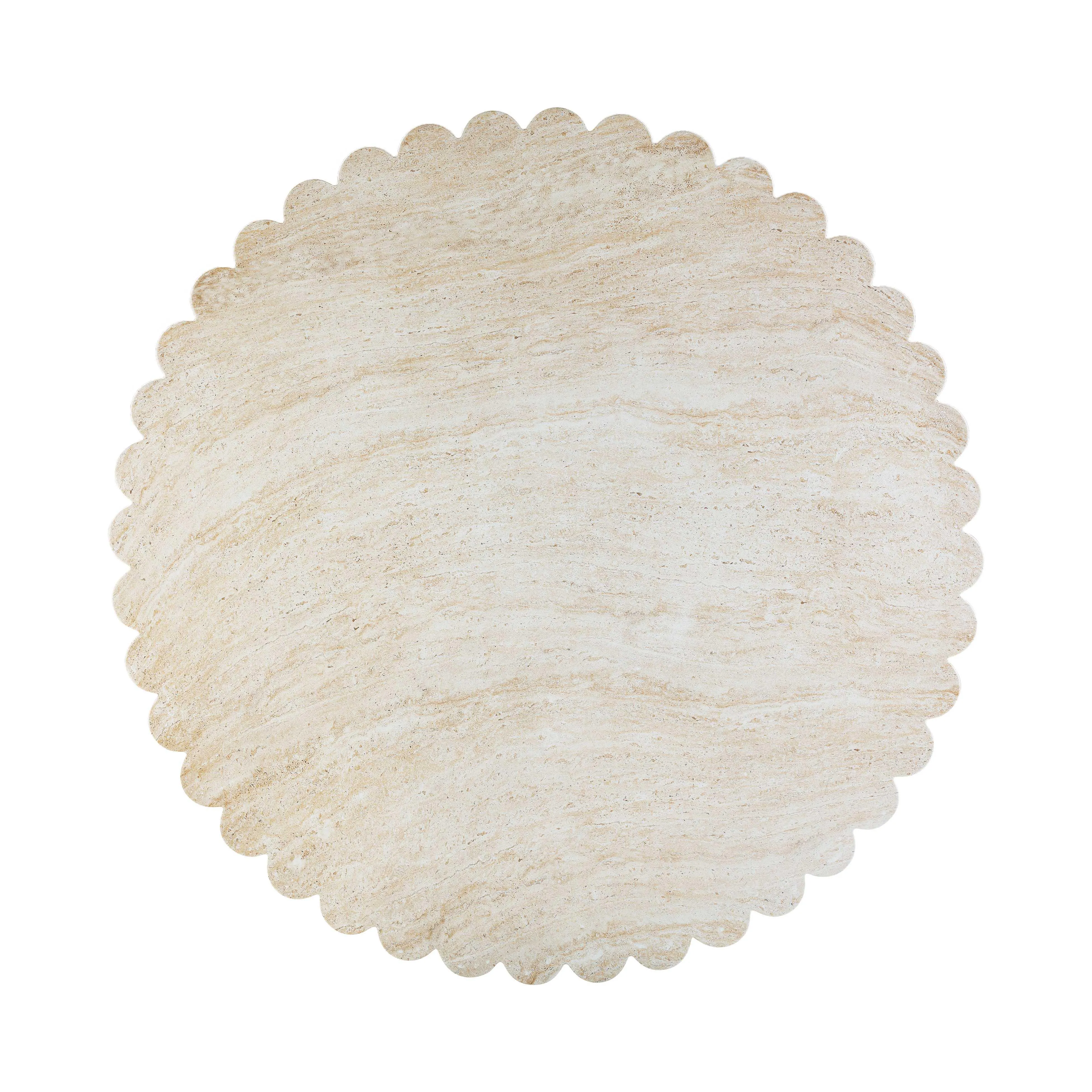 Blossom Washed Travertine Finish Indoor / Outdoor 54" Round Dining Table - Image 3