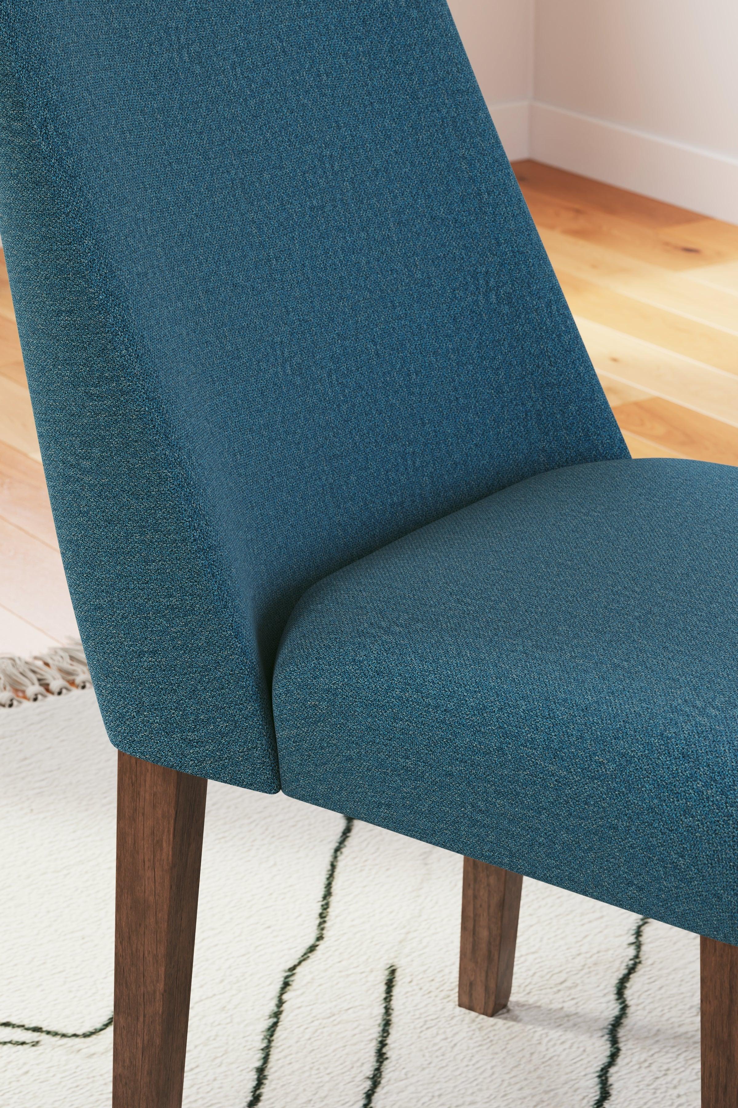 Lyncott Blue/Brown Dining Table and 4 Chairs - Image 11