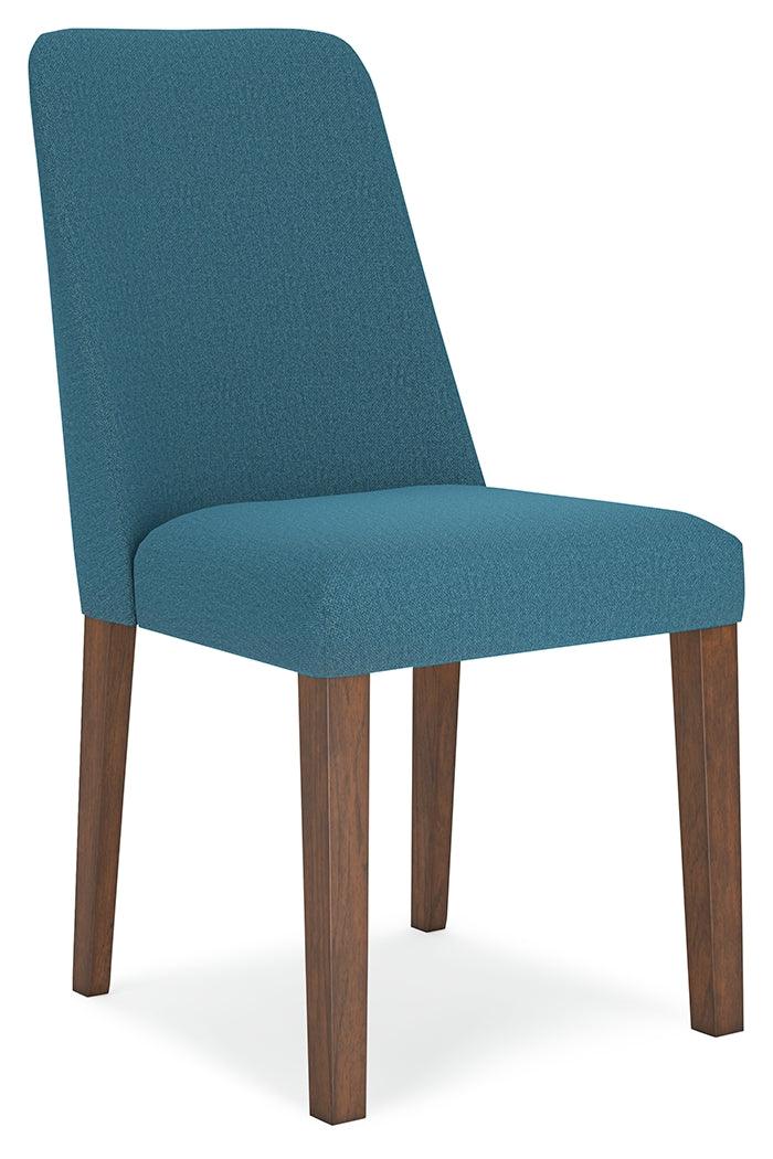 Lyncott Blue/Brown Dining Table and 4 Chairs - Image 2
