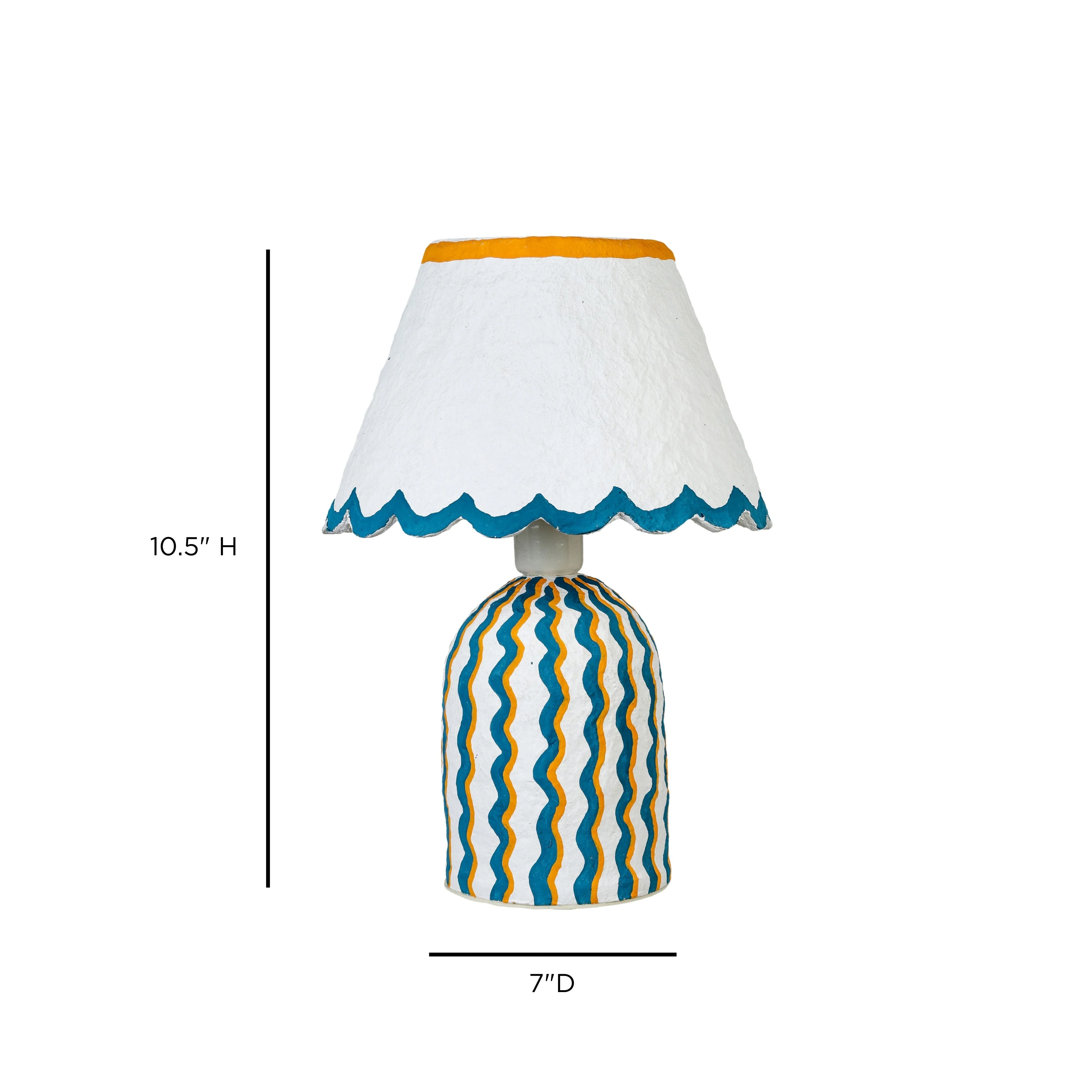 Blum Scalloped Cotton Mache Table Lamp - Image 10
