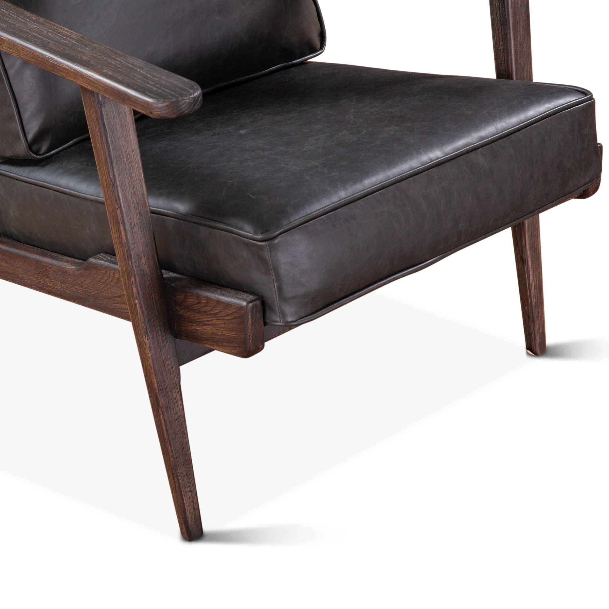 Bobby Accent Chair in Black Leather - Image 6