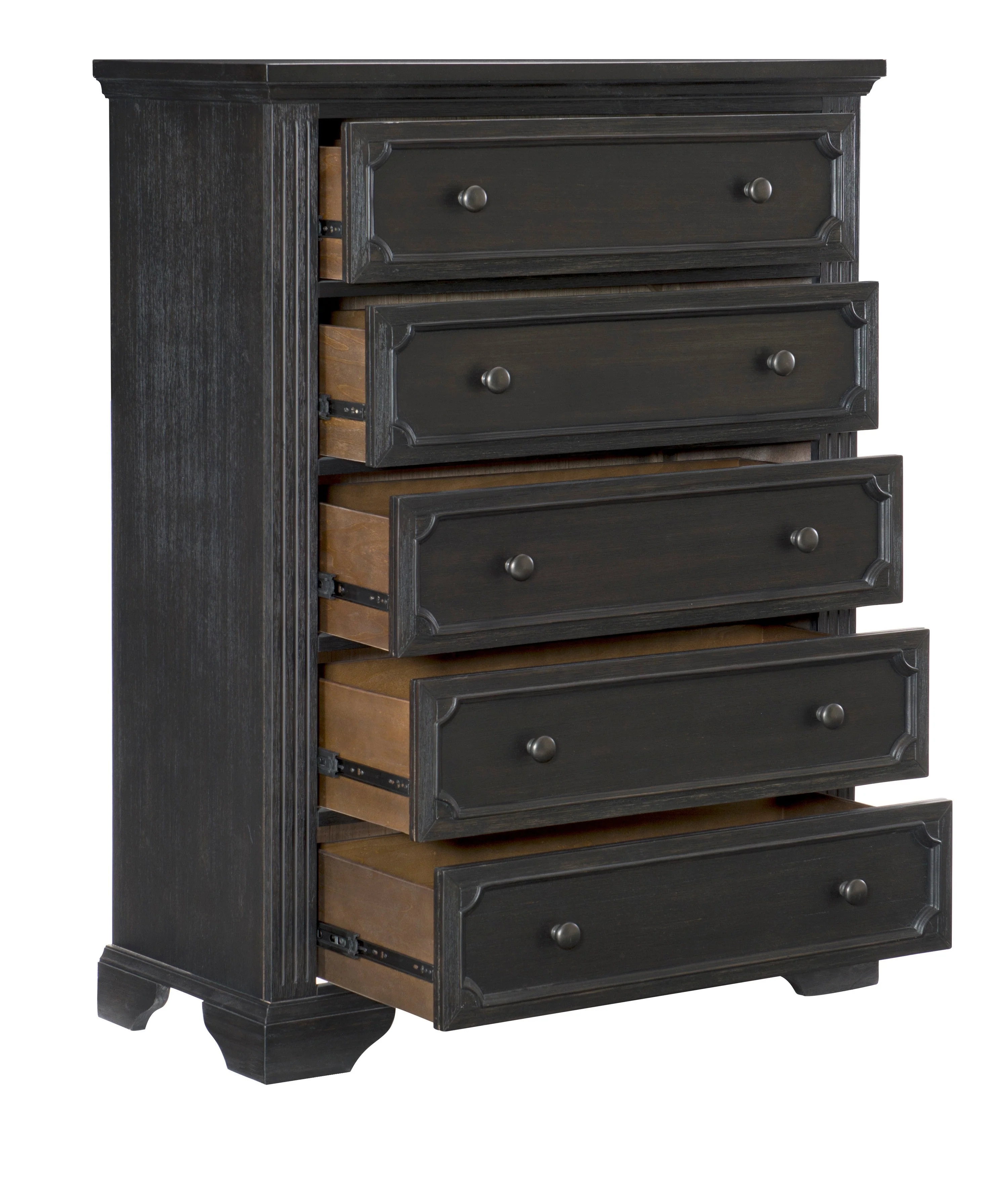 Bolingbrook Wire-Brushed Charcoal Storage Platform Bedroom Set - Image 16