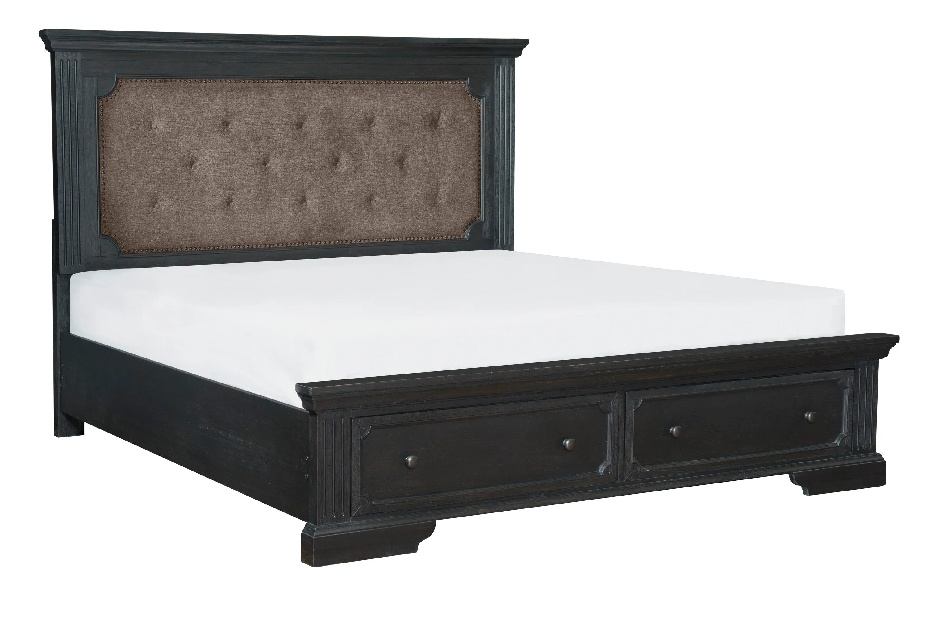 Bolingbrook Wire-Brushed Charcoal Storage Platform Bedroom Set - Image 3