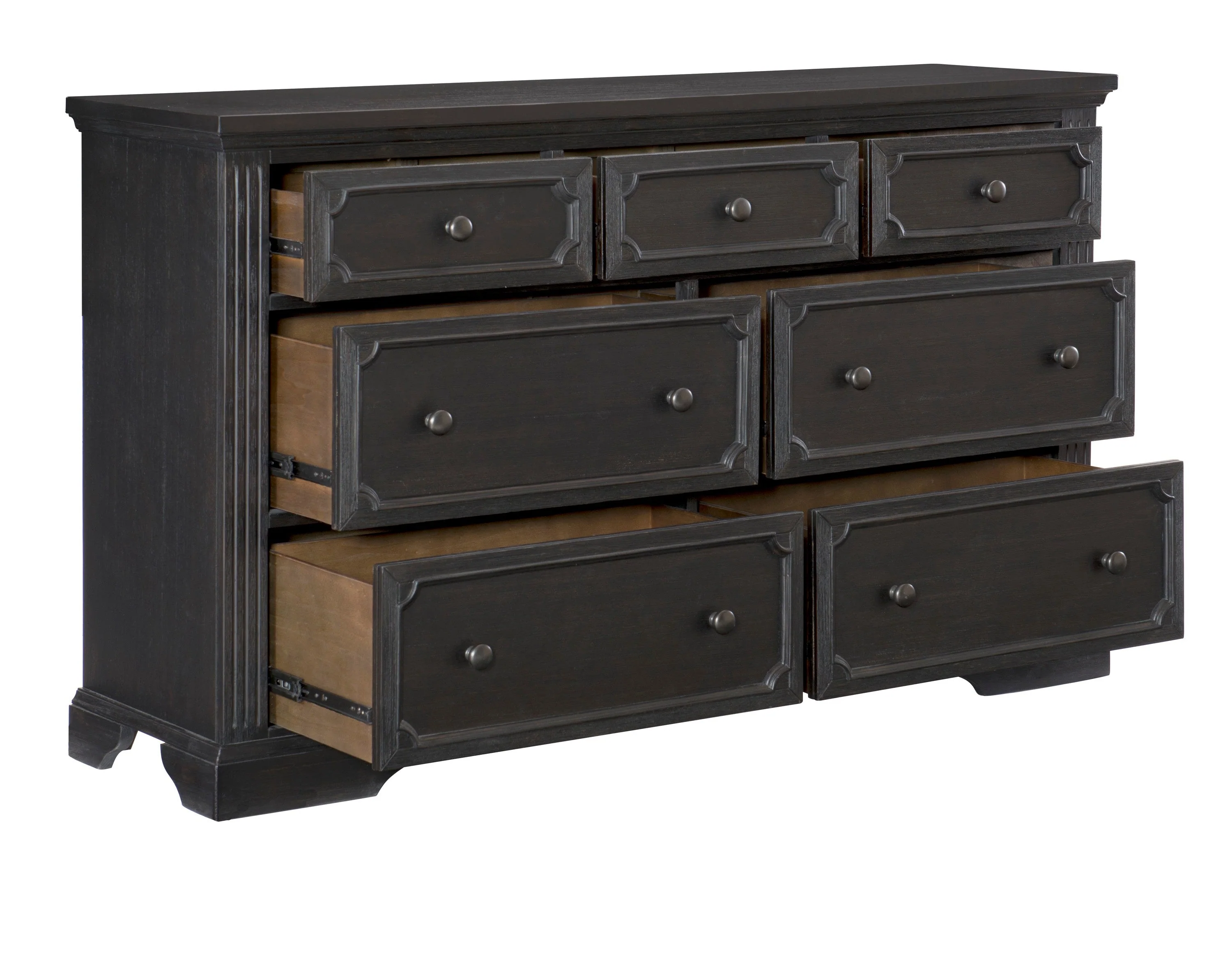 Bolingbrook Wire-Brushed Charcoal Storage Platform Bedroom Set - Image 8